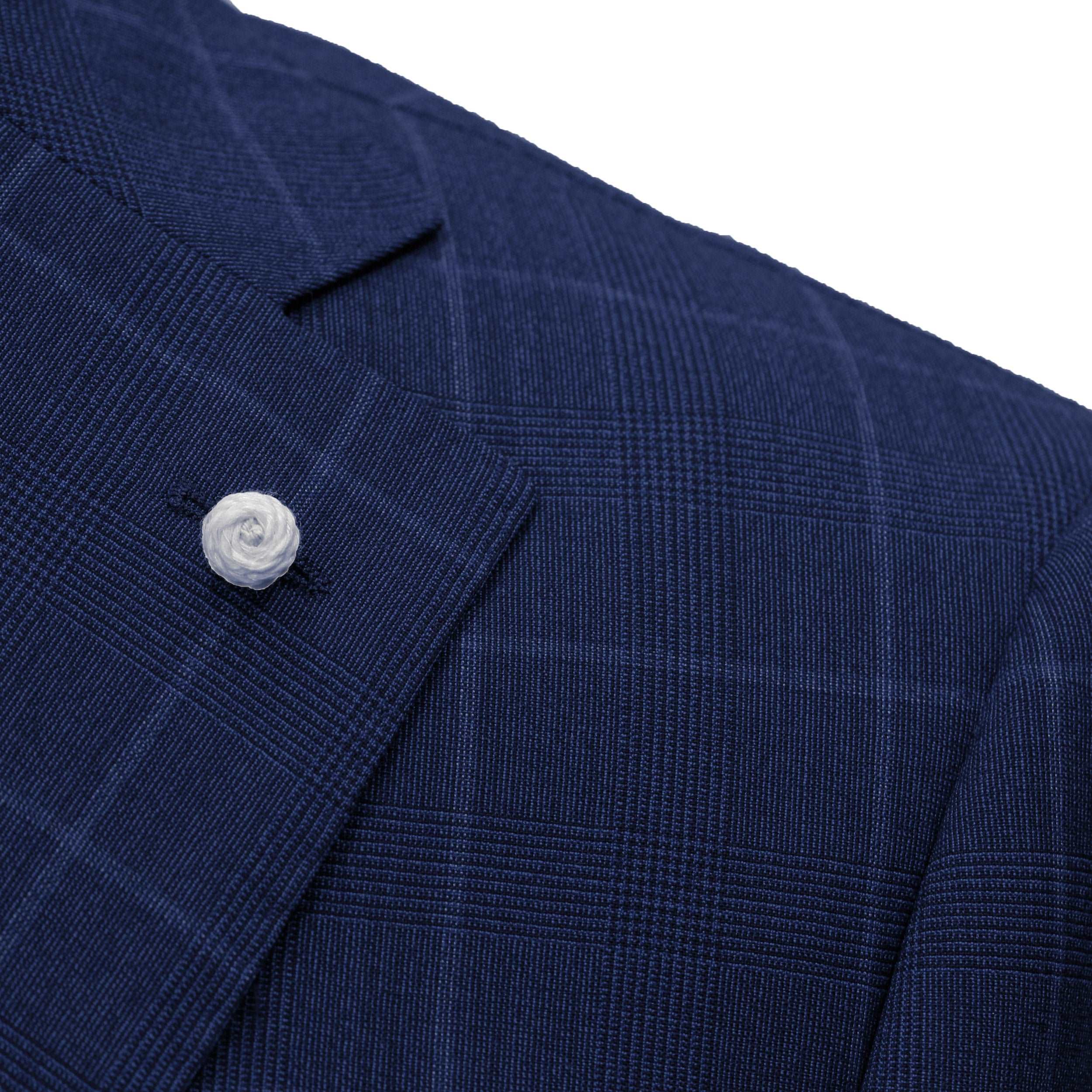 Blue Check Contemporary Fit Suit - Luigi Bianchi Mantova - Image 5