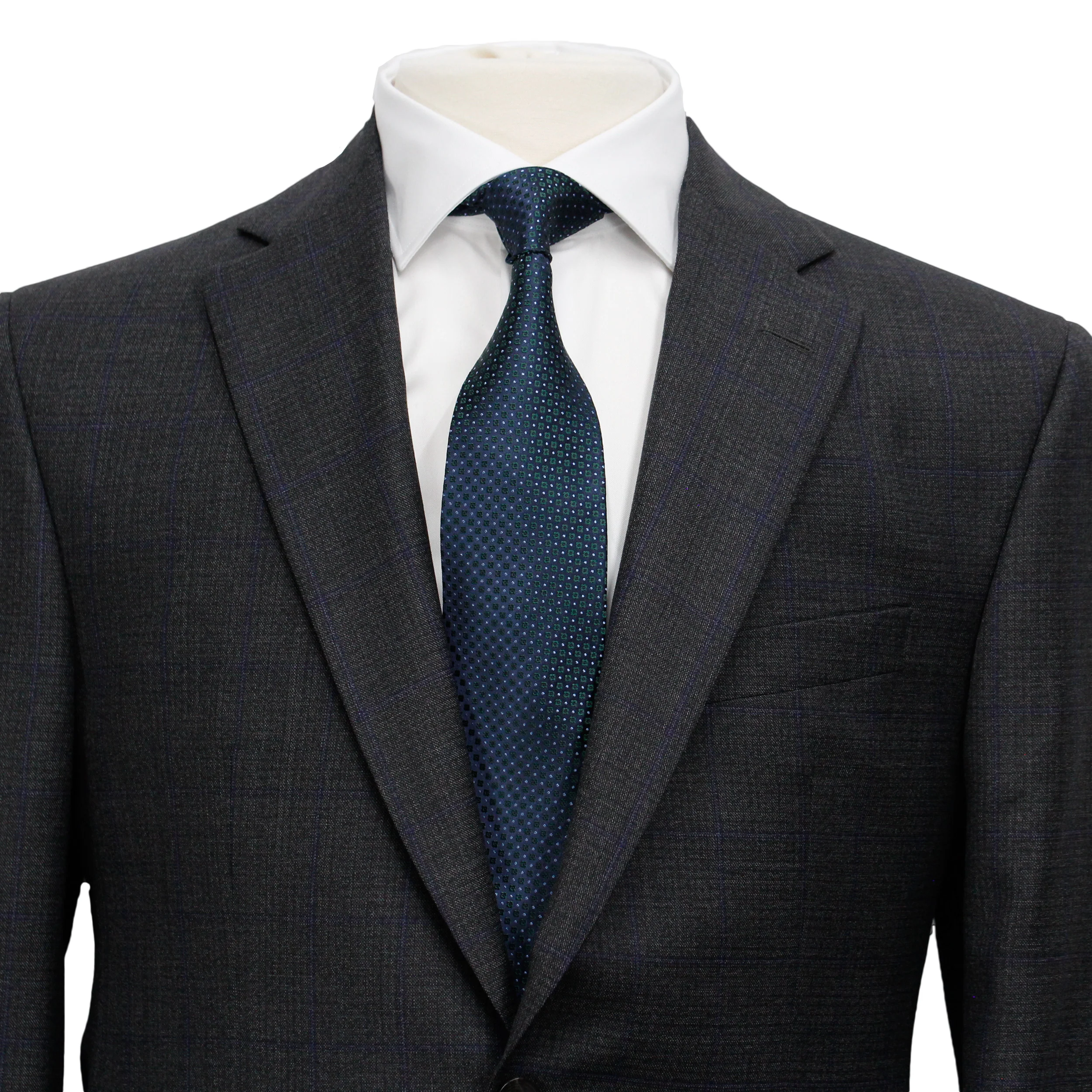 Gray and Blue Neat Check Esprit Modern Fit Suit - Jack Victor - Image 3