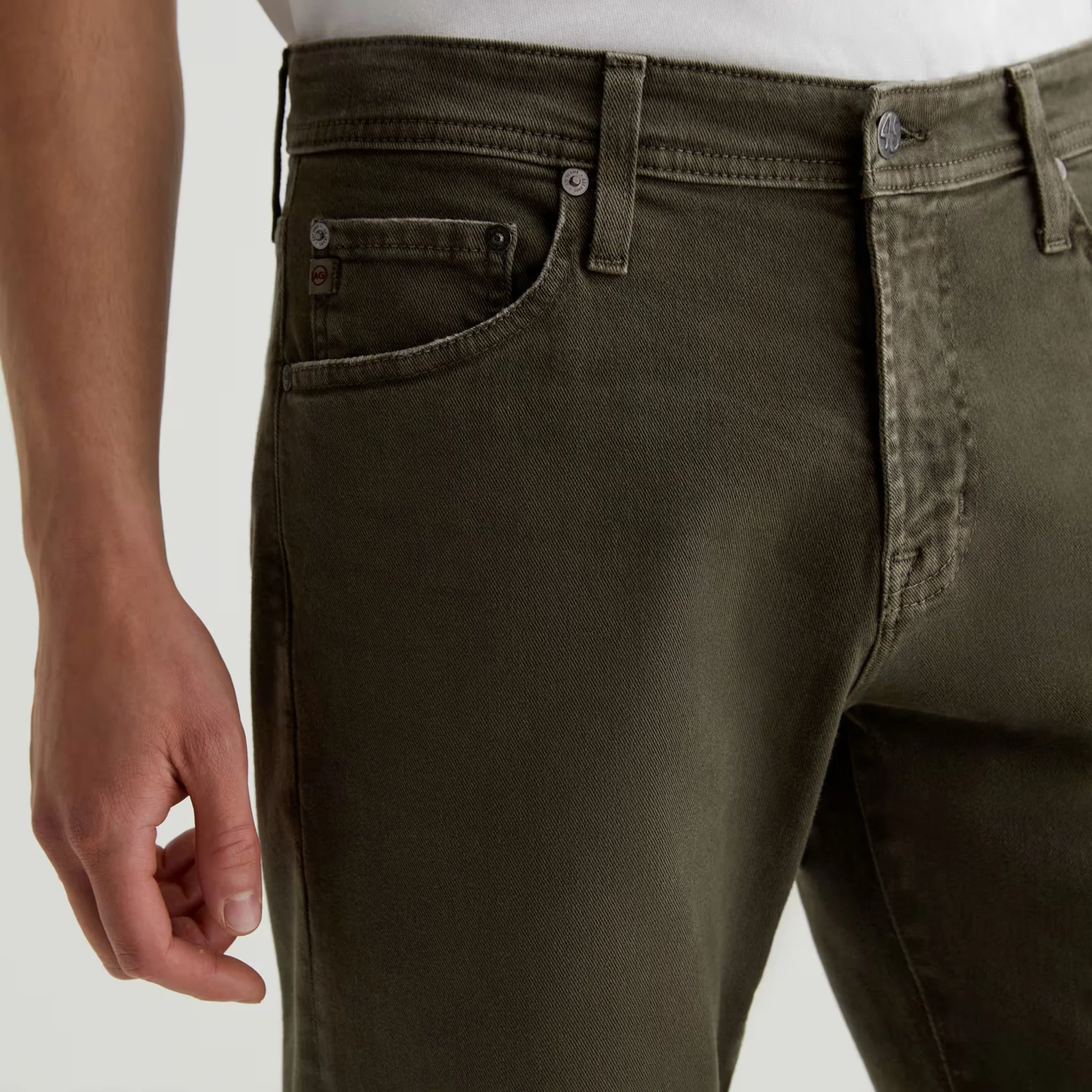 7 Years Sulfur Dried Cedar (Green) Tellis Modern Slim Fit Jeans - AG - Image 3