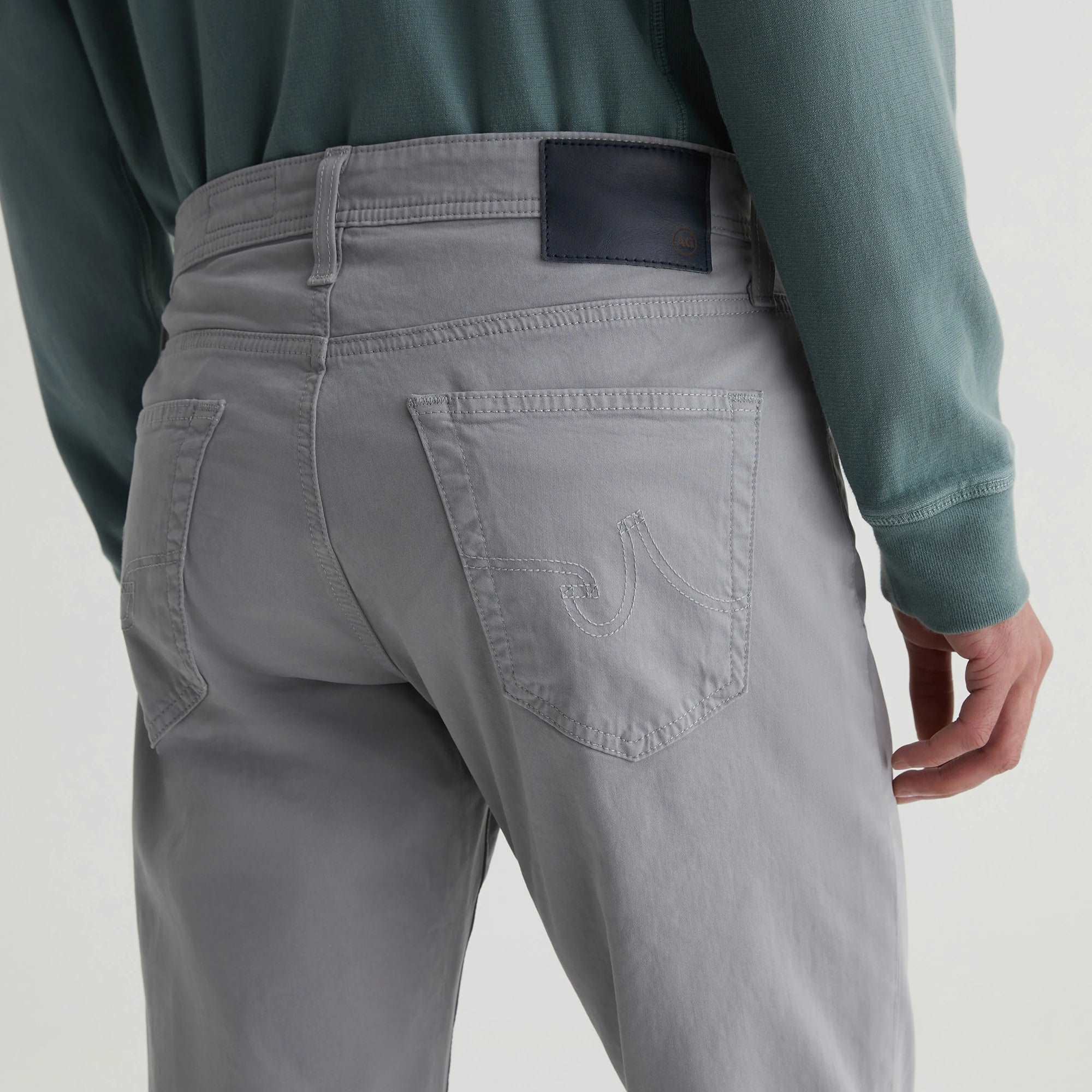 Aero Grey Sueded Tellis Modern Slim Fit Pants - AG Jeans - Image 3