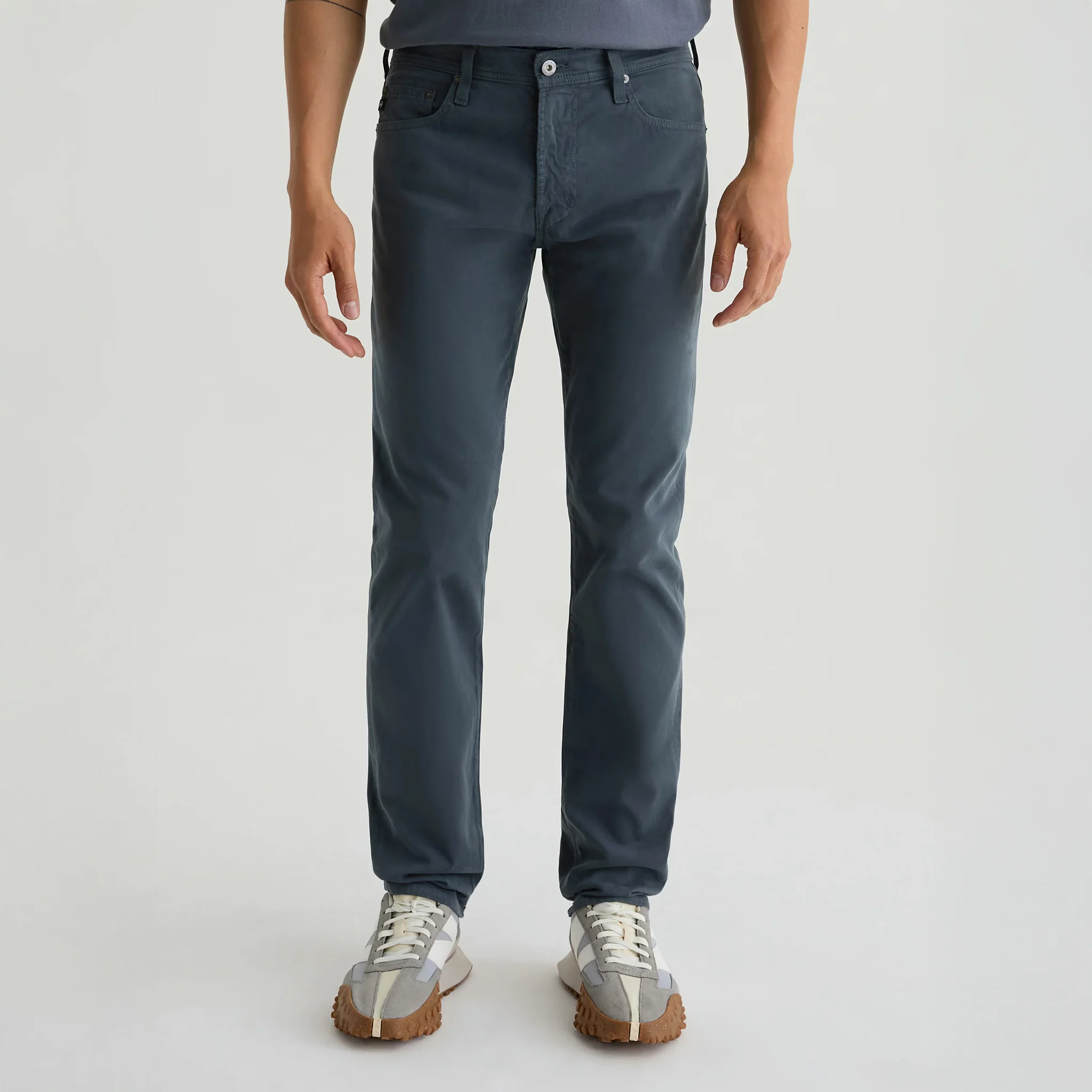 After Dusk (Steel Blue) Sueded Tellis Modern Slim Fit Pants - AG Jeans - Image 2