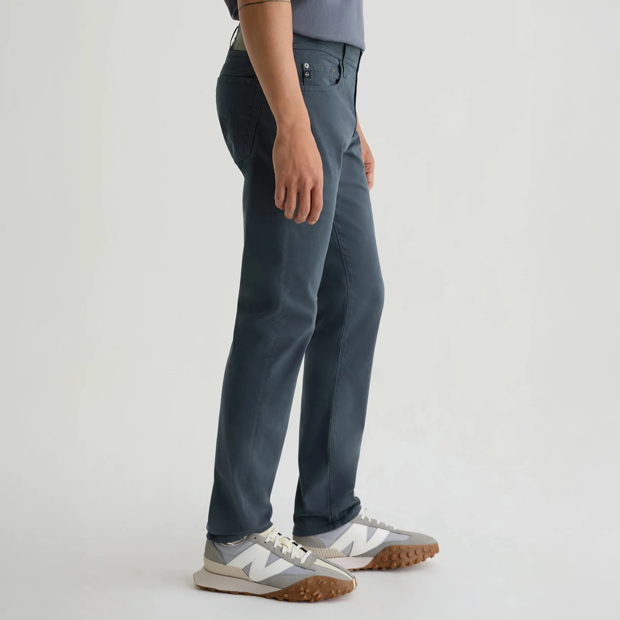 After Dusk (Steel Blue) Sueded Tellis Modern Slim Fit Pants - AG Jeans - Image 4