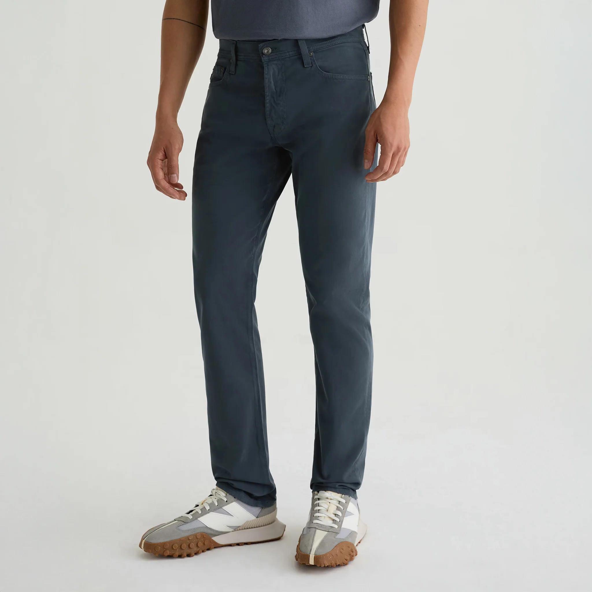 After Dusk (Steel Blue) Sueded Tellis Modern Slim Fit Pants - AG Jeans - Image 5
