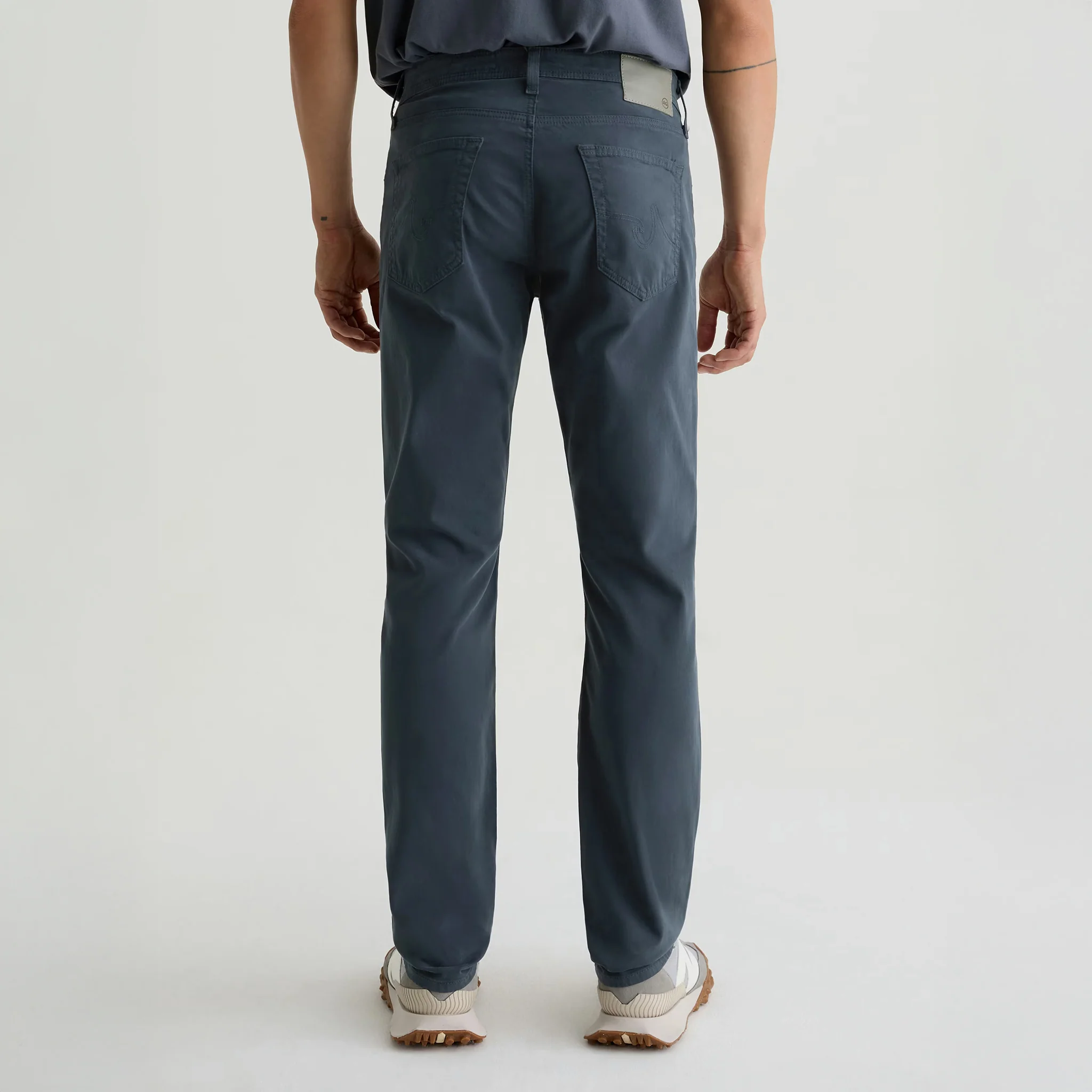 After Dusk (Steel Blue) Sueded Tellis Modern Slim Fit Pants - AG Jeans - Image 7