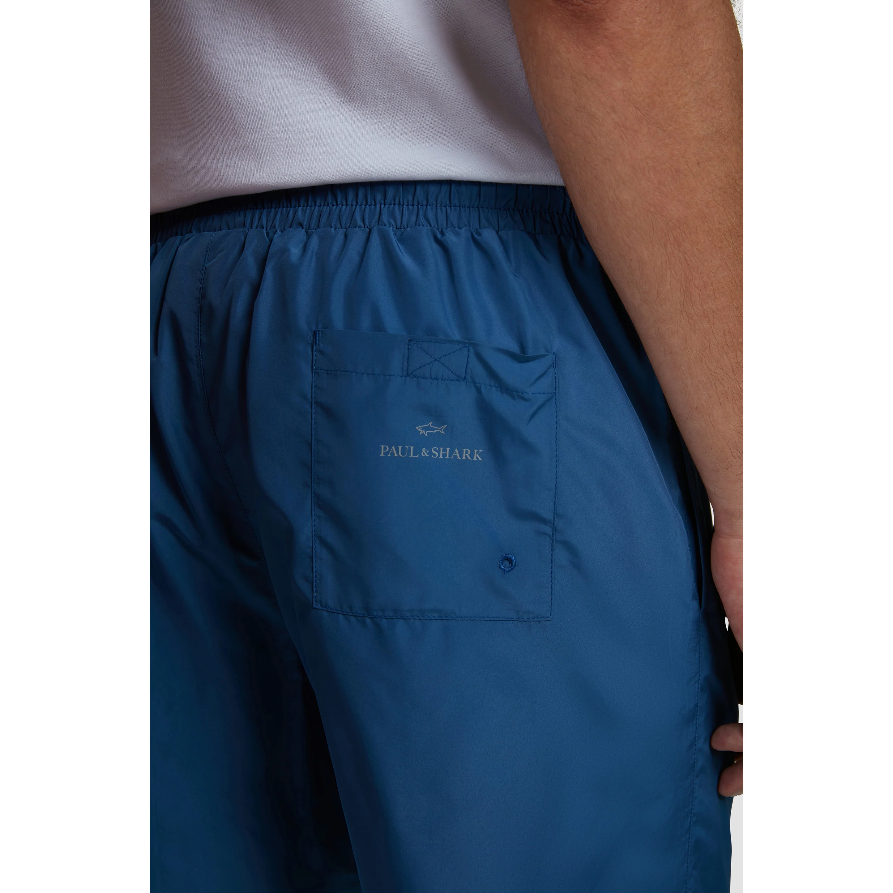 Airforce Blue Swim Shorts with Reflective Logo - Paul & Shark - Image 6