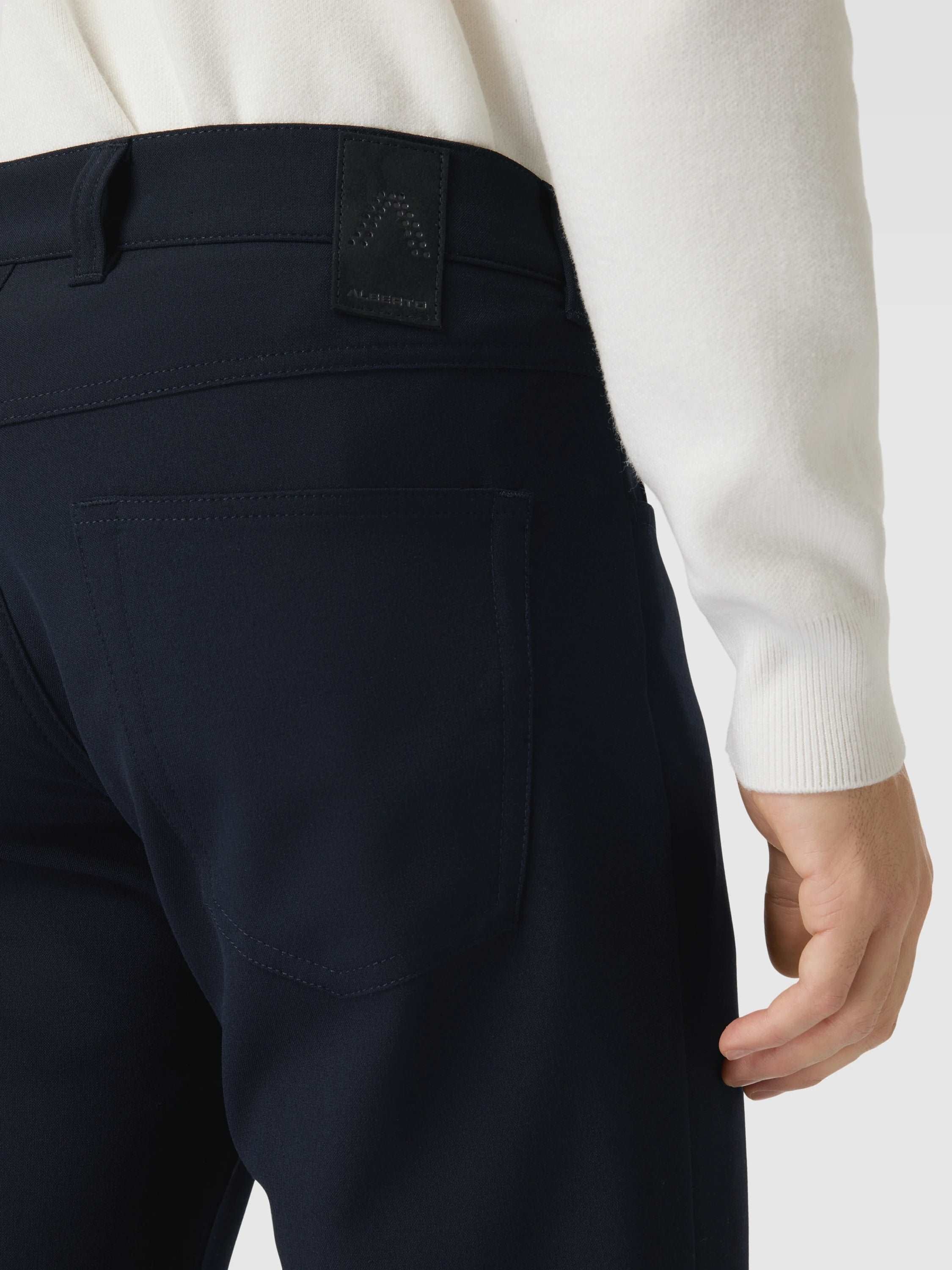 ALBERTO - PIPE Ceramica Navy 5 Pocket Dress Pants - Image 4