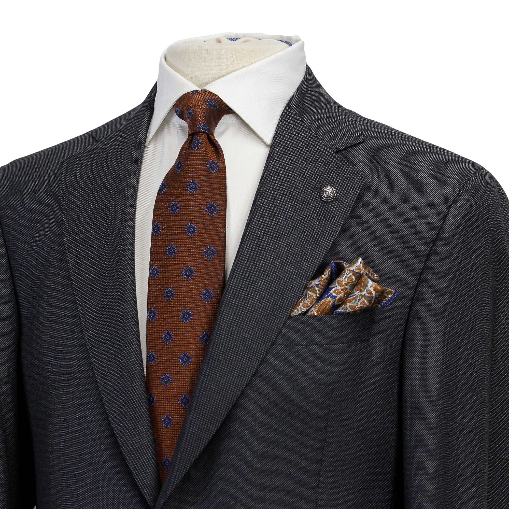Anniversary Charcoal Nailhead Mason Contemporary Fit Wool Suit - Jack Victor - Image 5