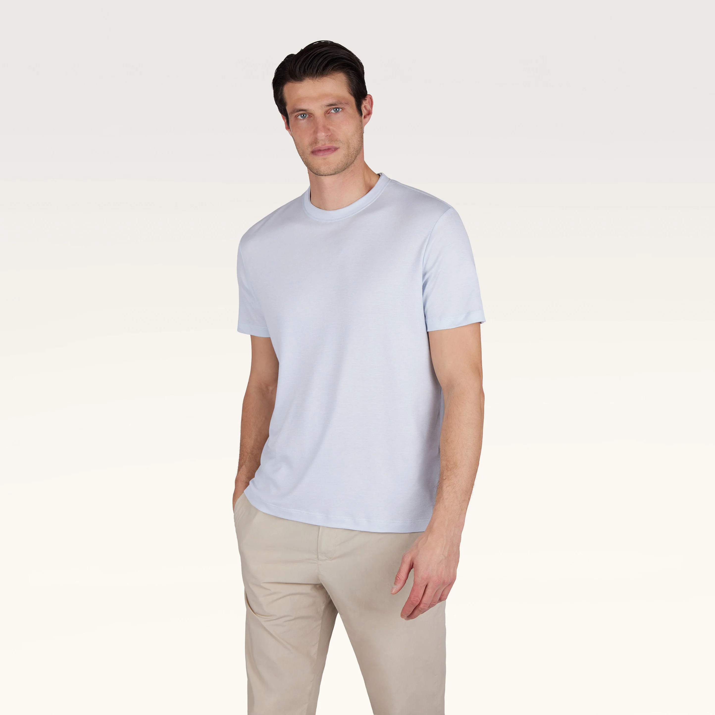 Arctic Blue XSoft Cotton-Lyocell Crew Neck T-Shirt - Paul & Shark