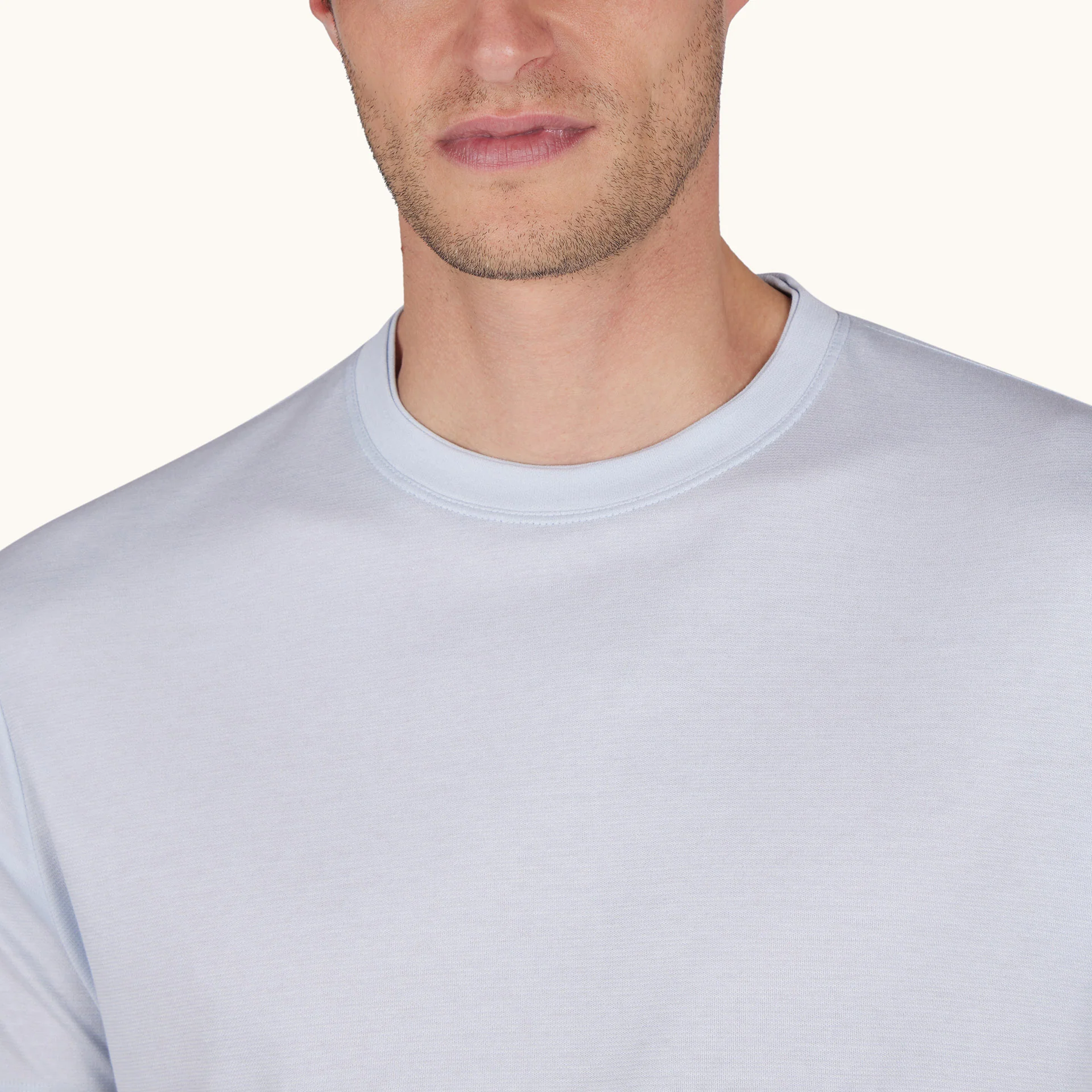 Arctic Blue XSoft Cotton-Lyocell Crew Neck T-Shirt - Paul & Shark - Image 3