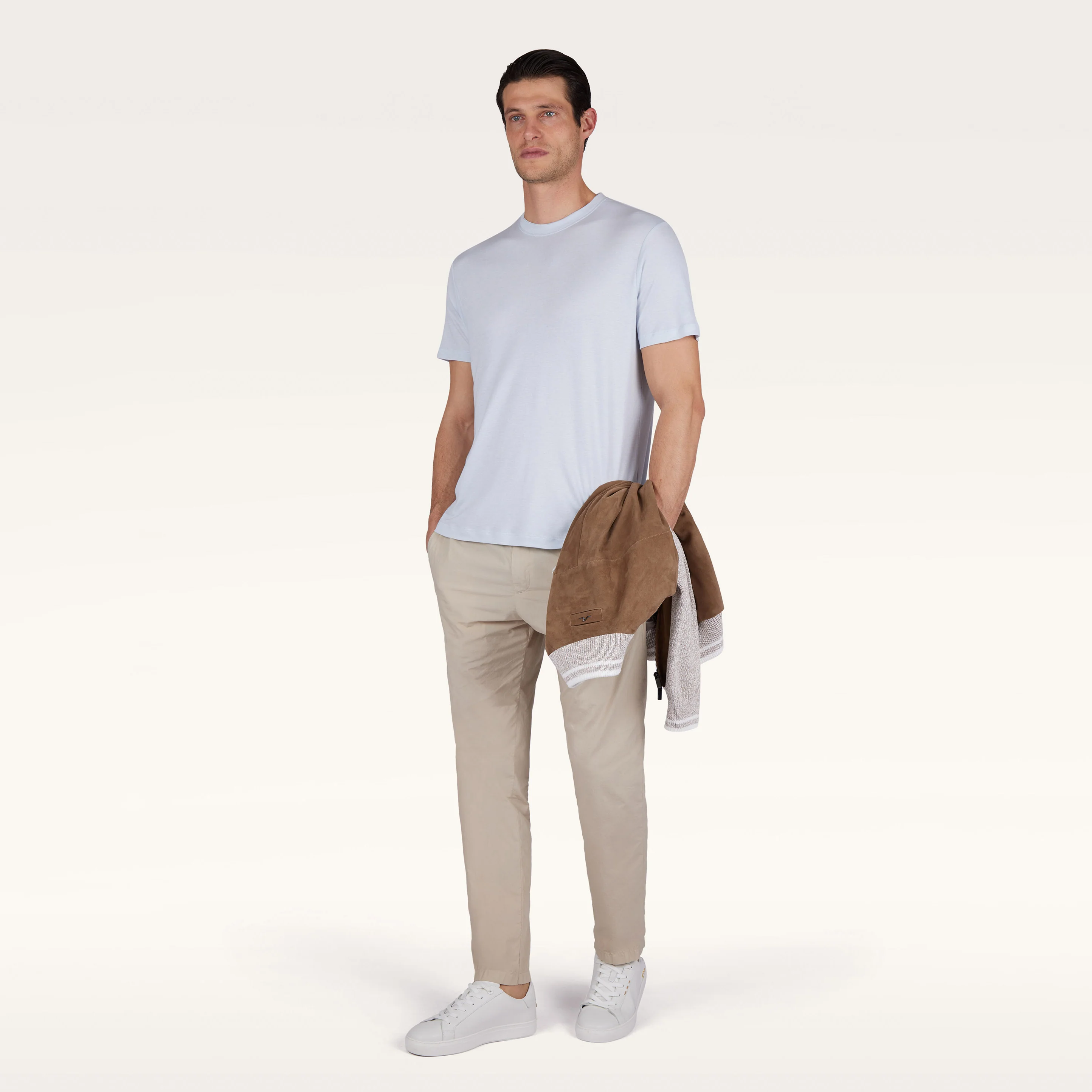 Arctic Blue XSoft Cotton-Lyocell Crew Neck T-Shirt - Paul & Shark - Image 5