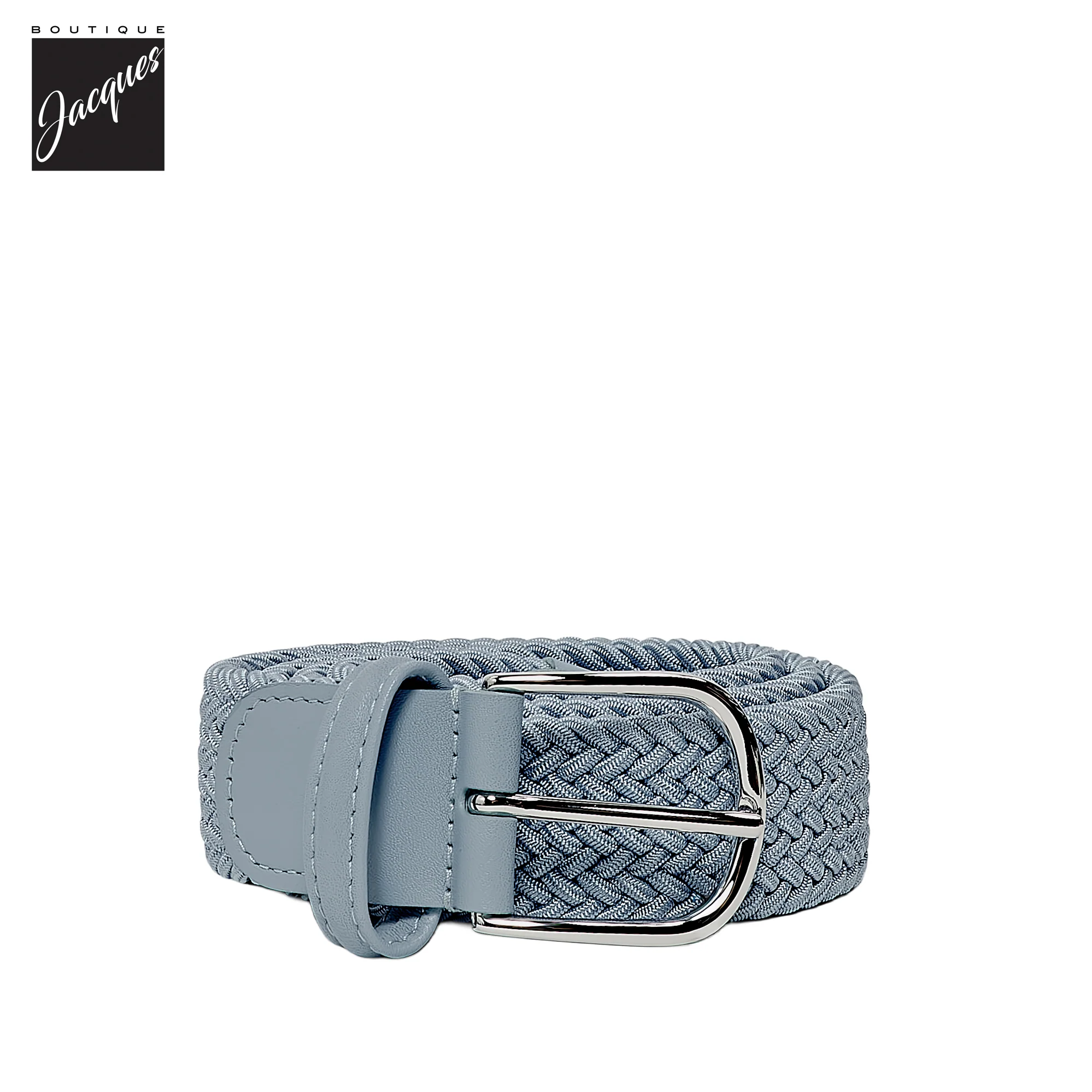 Baby Blue Solid Woven Elastic Belt - Anderson's