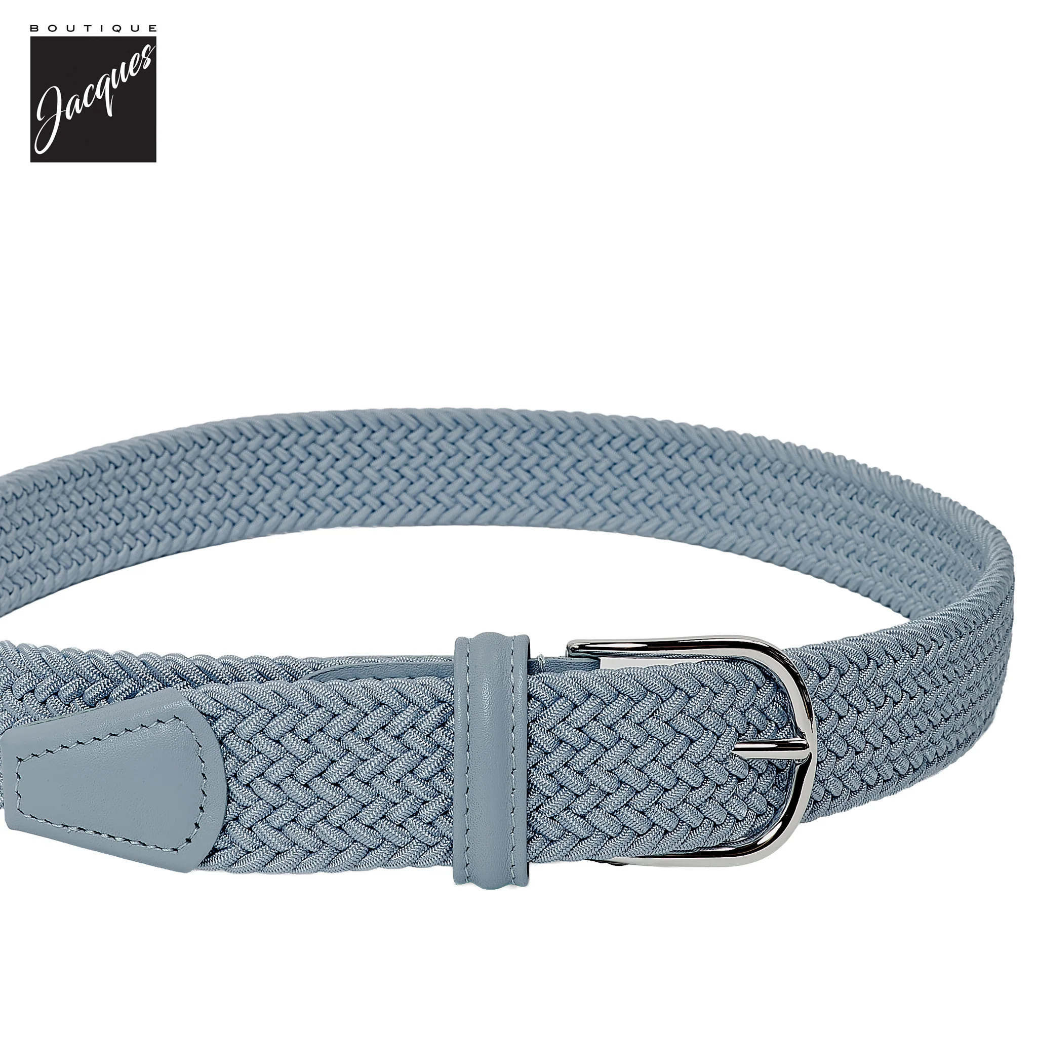 Baby Blue Solid Woven Elastic Belt - Anderson's - Image 2
