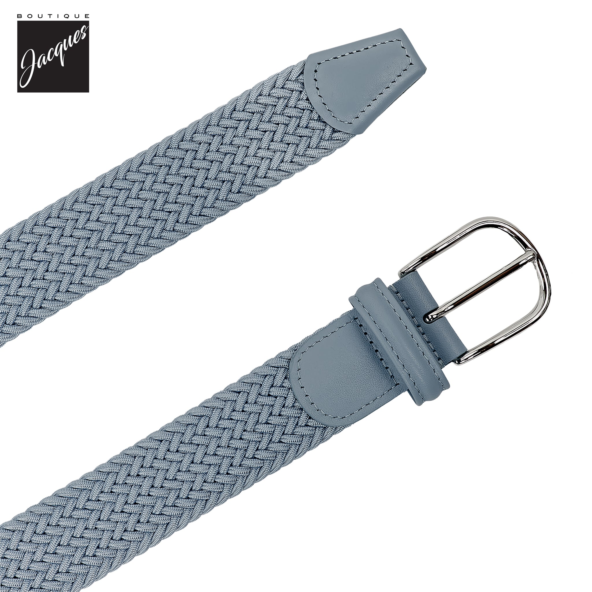 Baby Blue Solid Woven Elastic Belt - Anderson's - Image 3