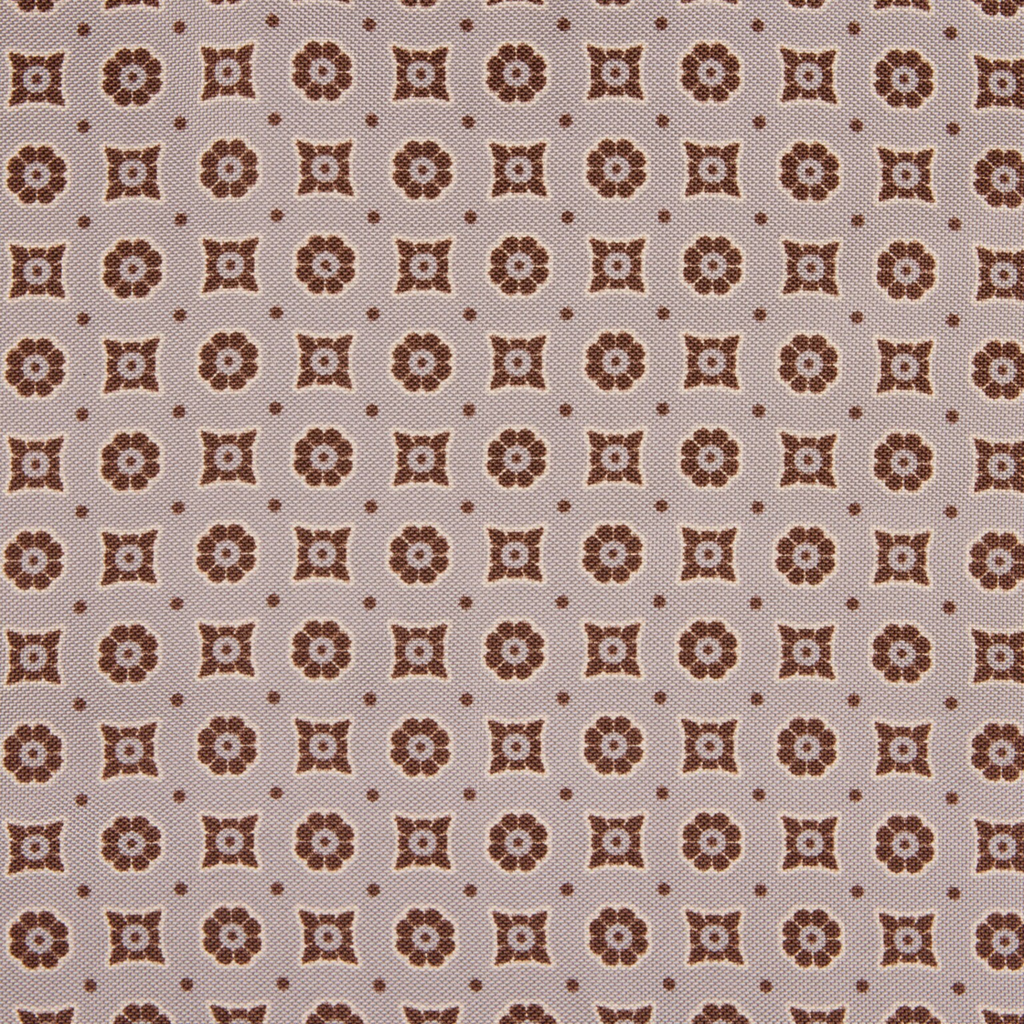 Beige & Brown Medallion Patterned Silk Hankie - Stenströms - Image 2