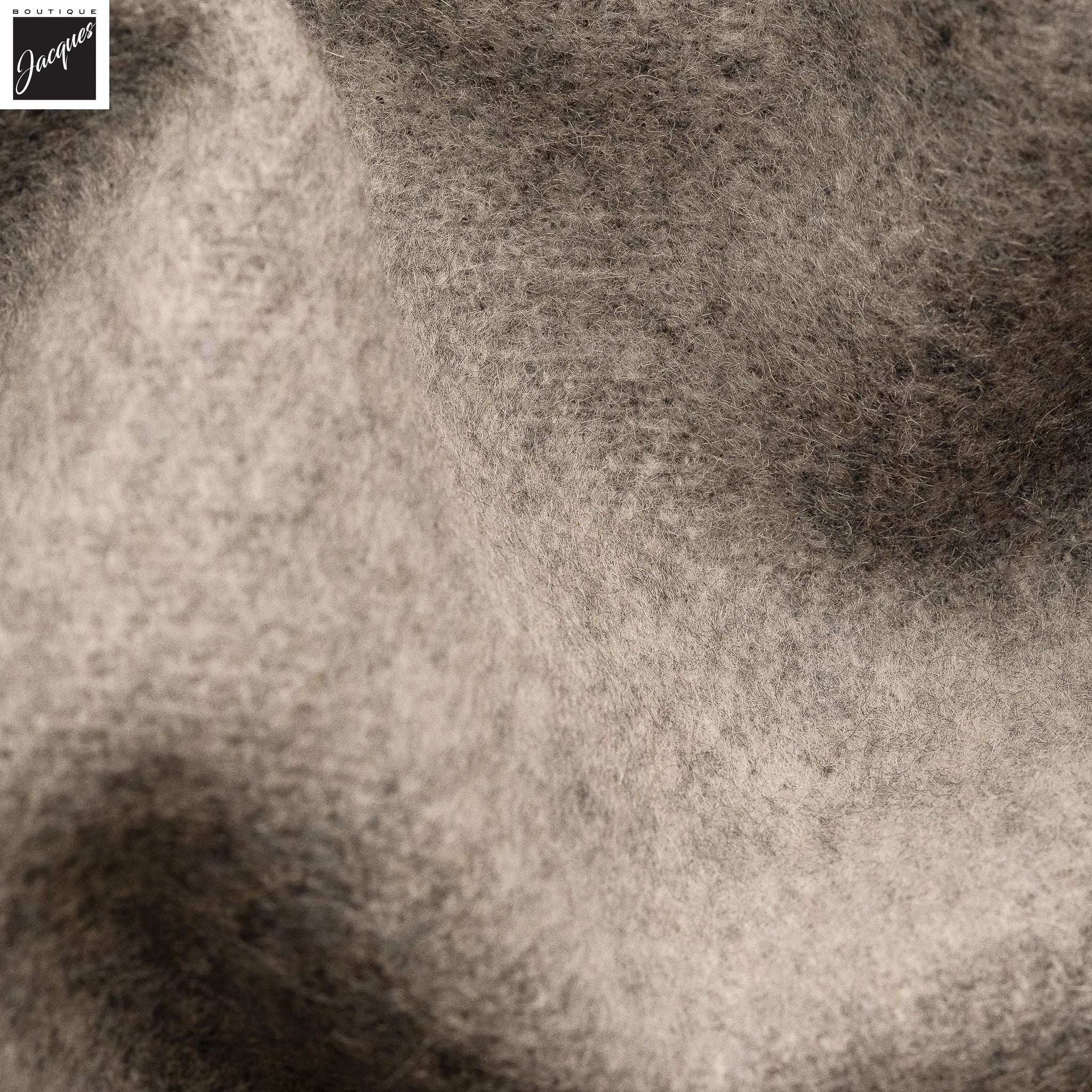 Oatmeal & Gray Ultra-Soft Reversible Cashmere Scarf - ETON - Image 3