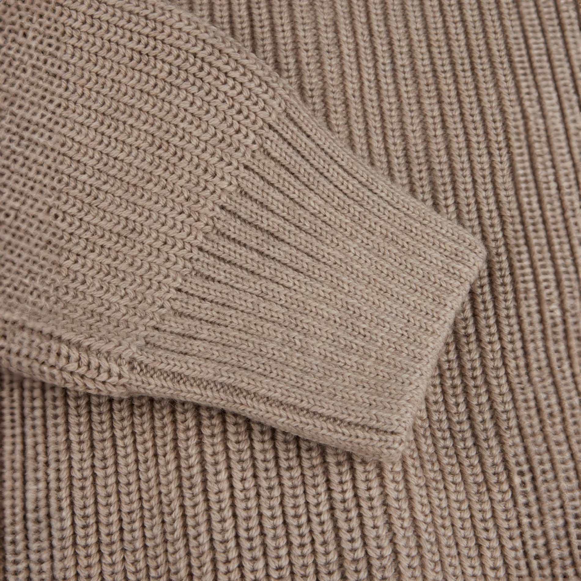 Beige Chunky Merino Wool Cardigan - Stenstroms - Image 4