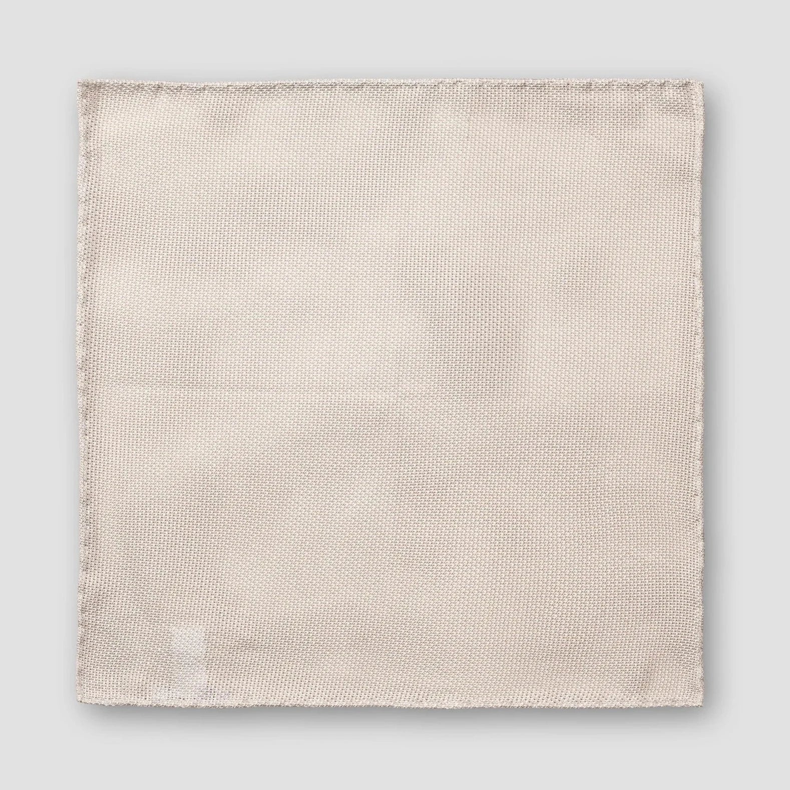 Light Beige Grenadine Silk Pocket Square - ETON - Image 3