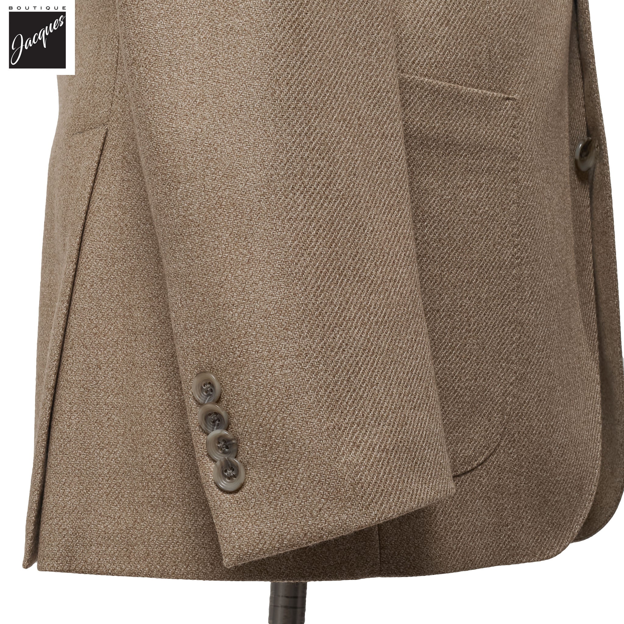 Beige Loro Piana Wool-Silk Myles Contemporary Fit Sport Jacket - Jack Victor - Image 5