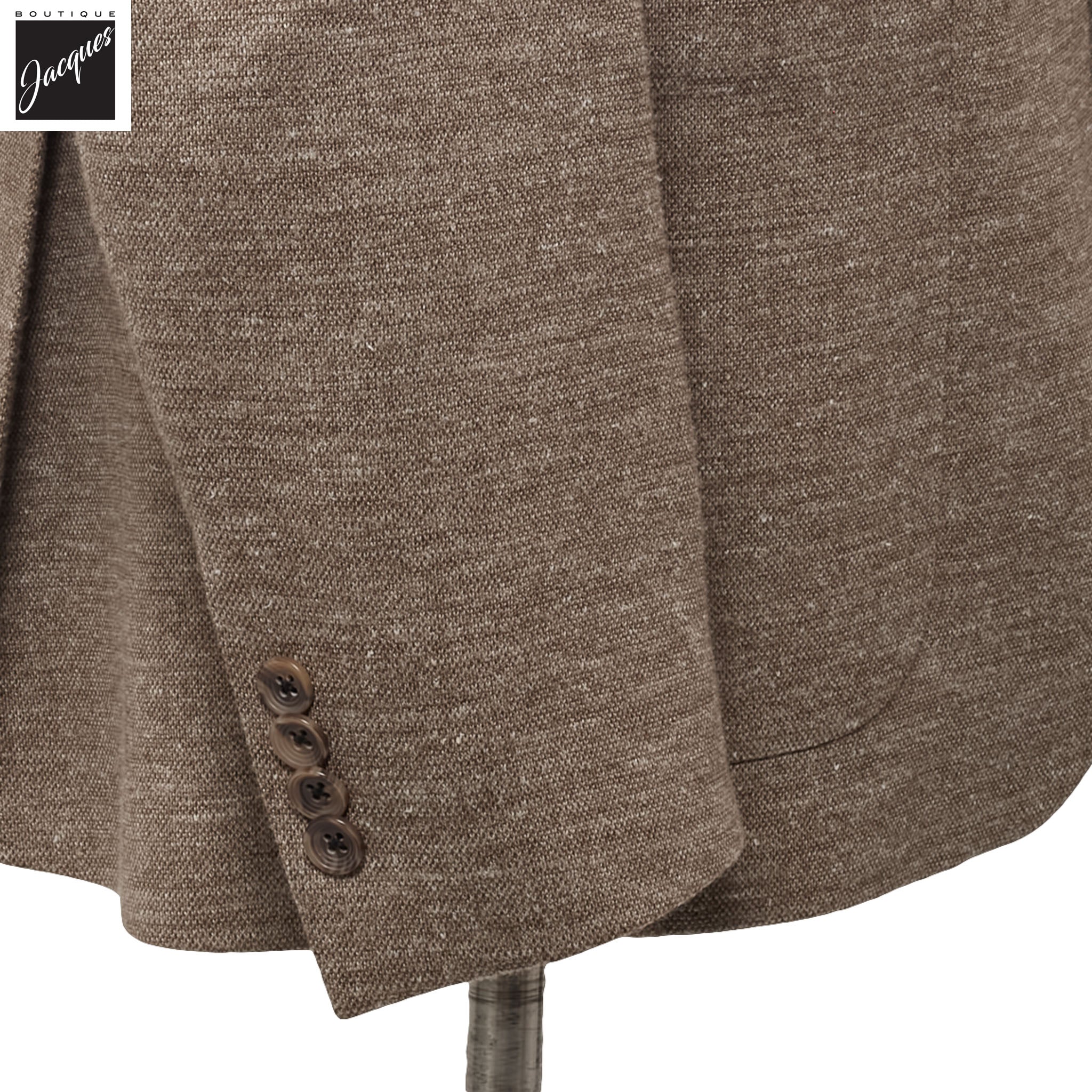 Beige Melange Hartford Contemporary Fit Unconstructed Sport Jacket - Jack Victor - Image 4