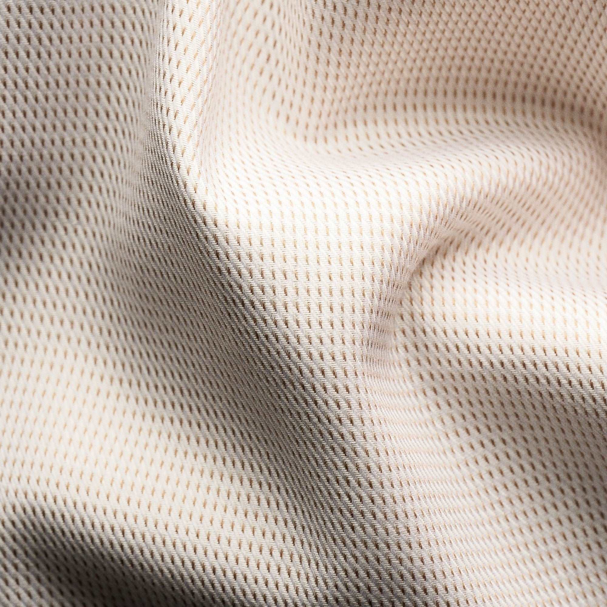 Beige Mélange Semi-Solid Fine Twill Contemporary Fit Shirt - ETON - Image 3