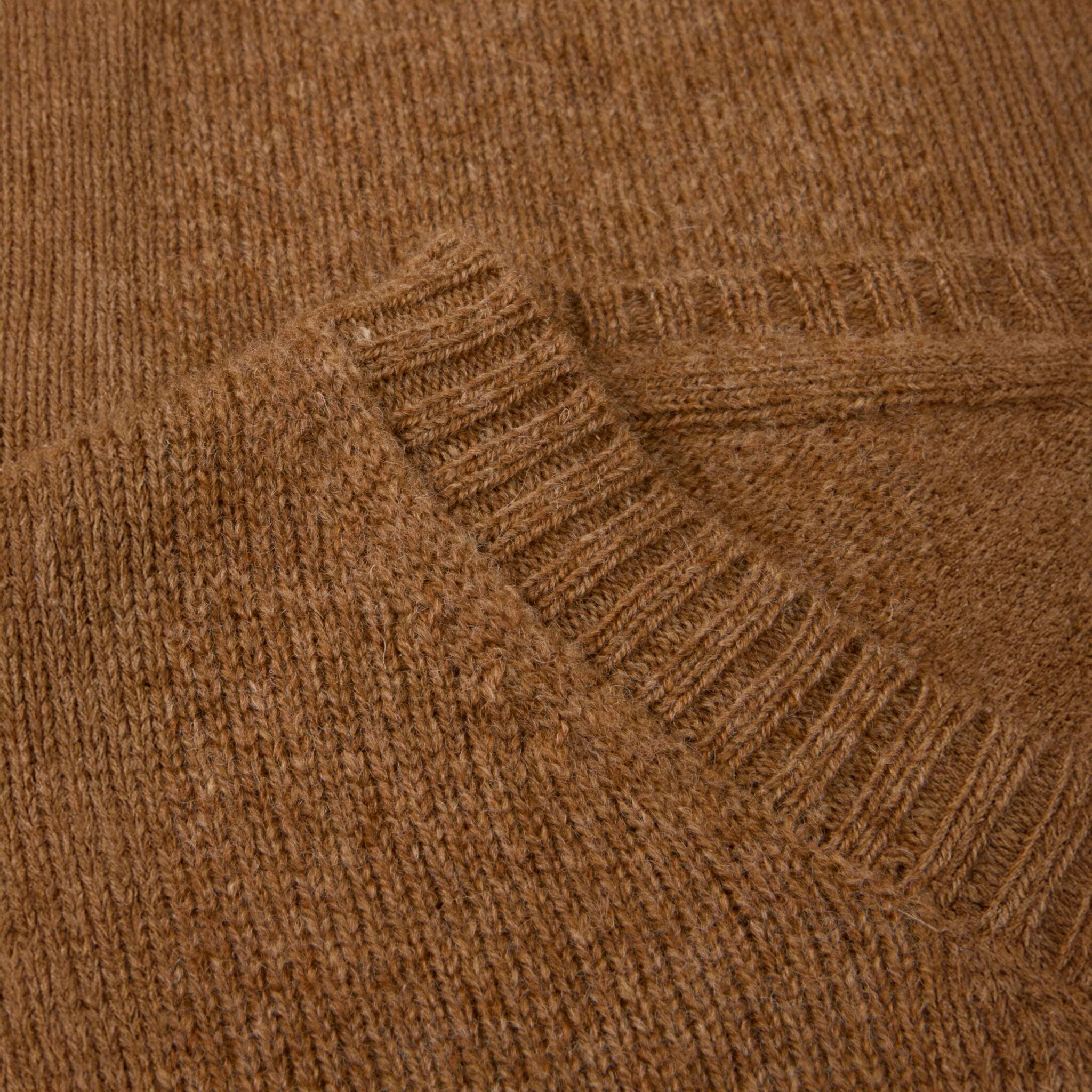Caramel Merino Wool Crew Neck Sweater - Stenstroms - Image 3