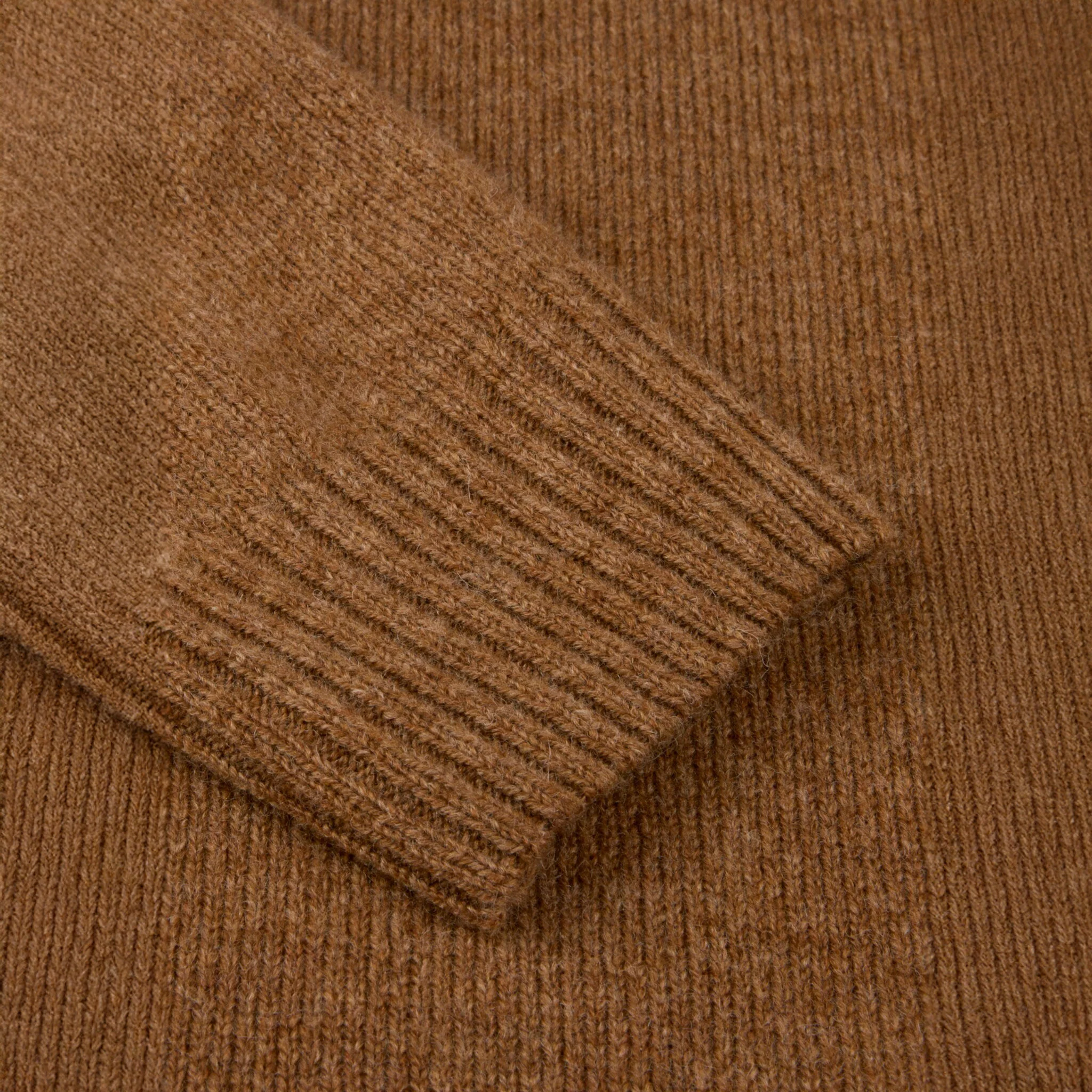 Caramel Merino Wool Crew Neck Sweater - Stenstroms - Image 4