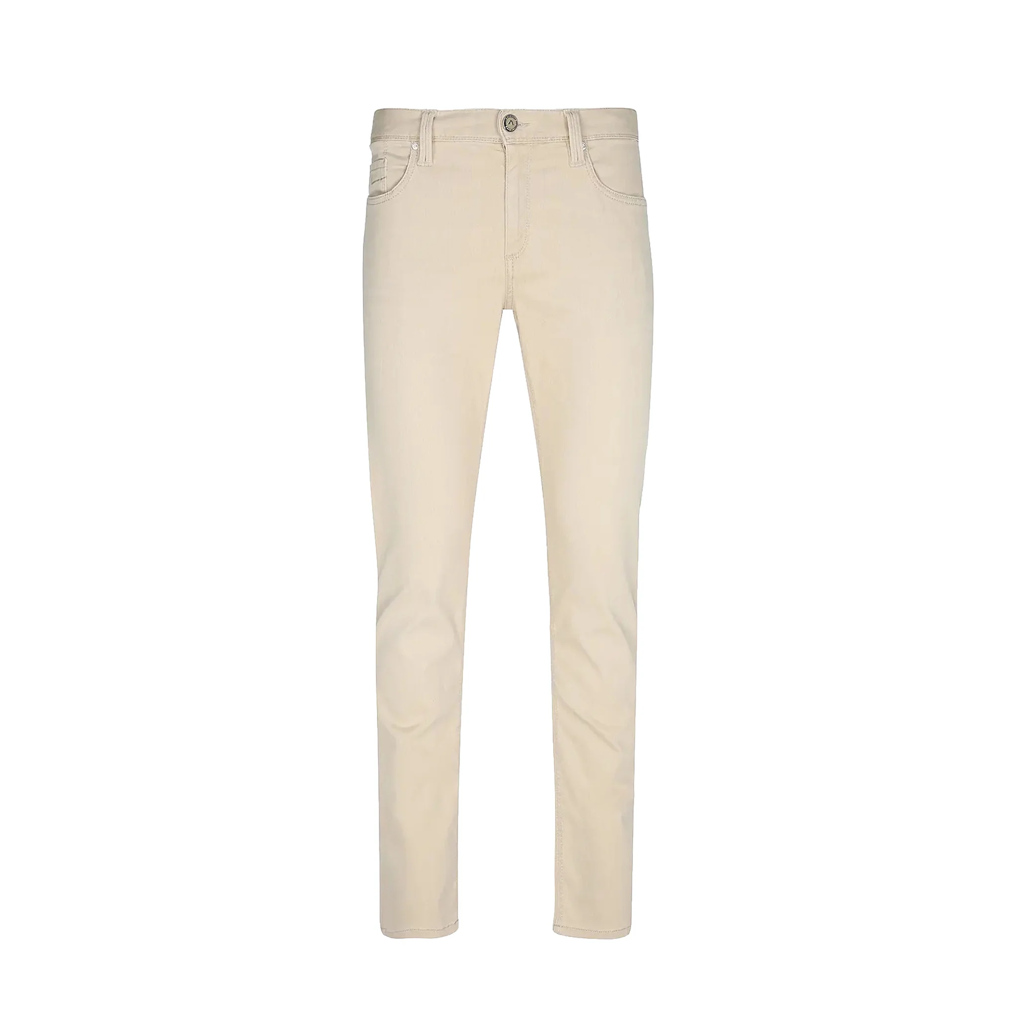 Beige Premium Regular Fit Soft Ultralight Five Pocket Pants - ALBERTO - Image 11