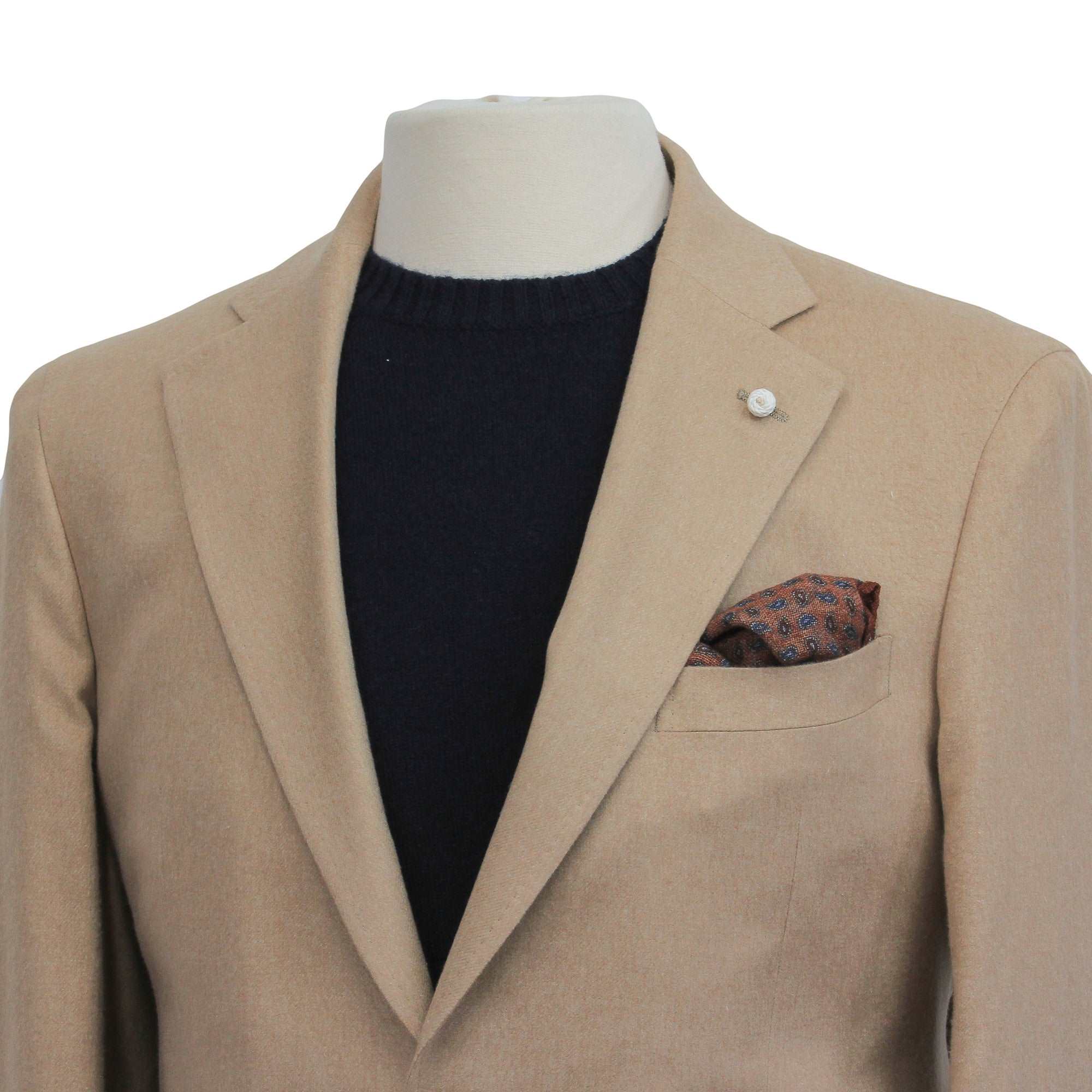Beige Silk-Cashmere Contemporary Dream Fit Sport Jacket - Luigi Bianchi - Image 7