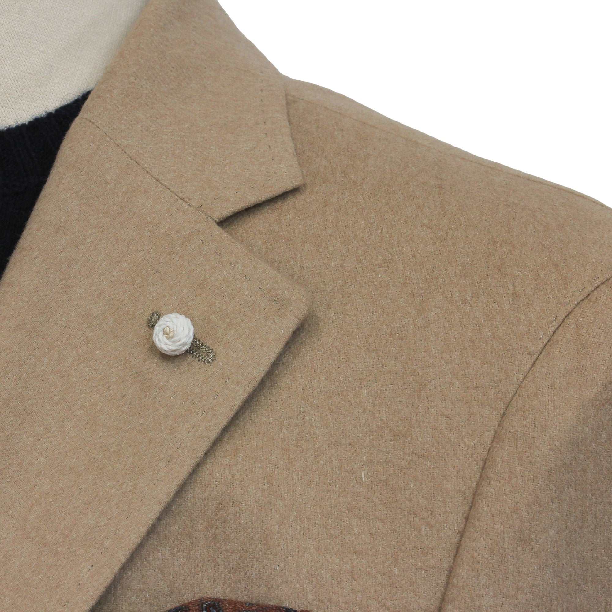 Beige Silk-Cashmere Contemporary Dream Fit Sport Jacket - Luigi Bianchi - Image 8