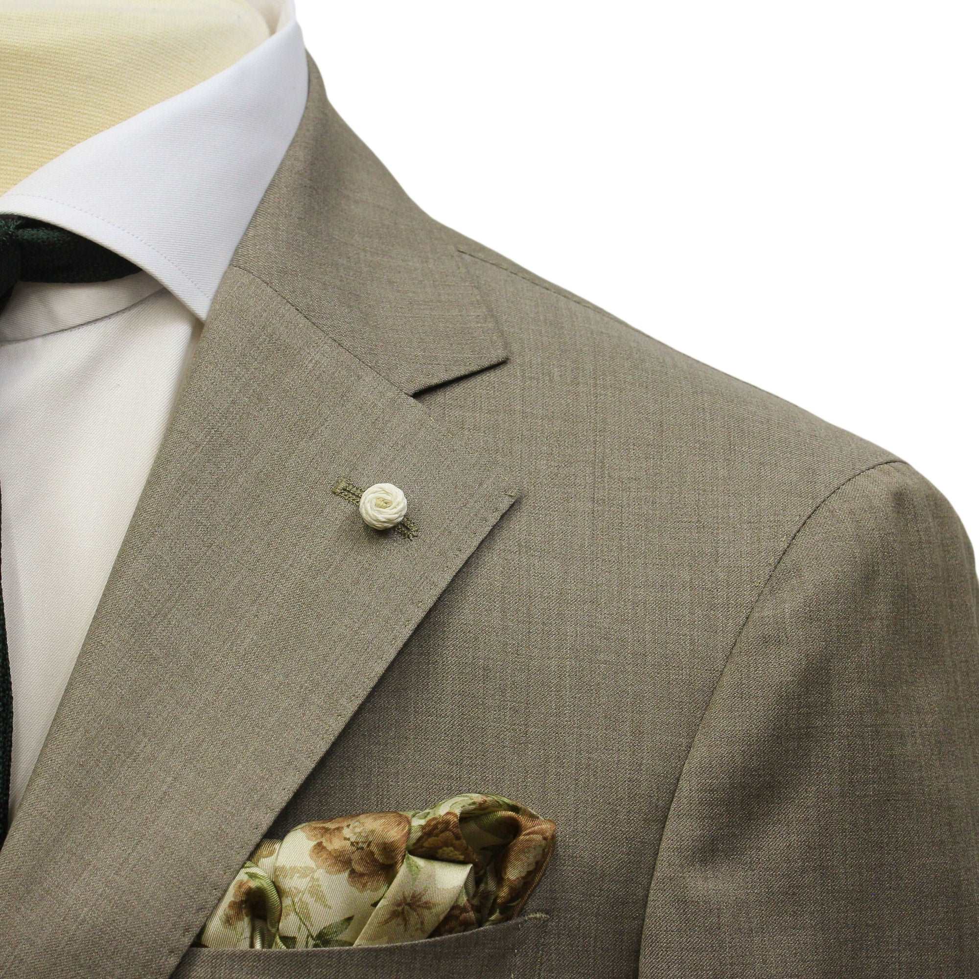 Beige Solid Dream Fit Vitale Barberis Super 110s Wool Suit - Luigi Bianchi - Image 5