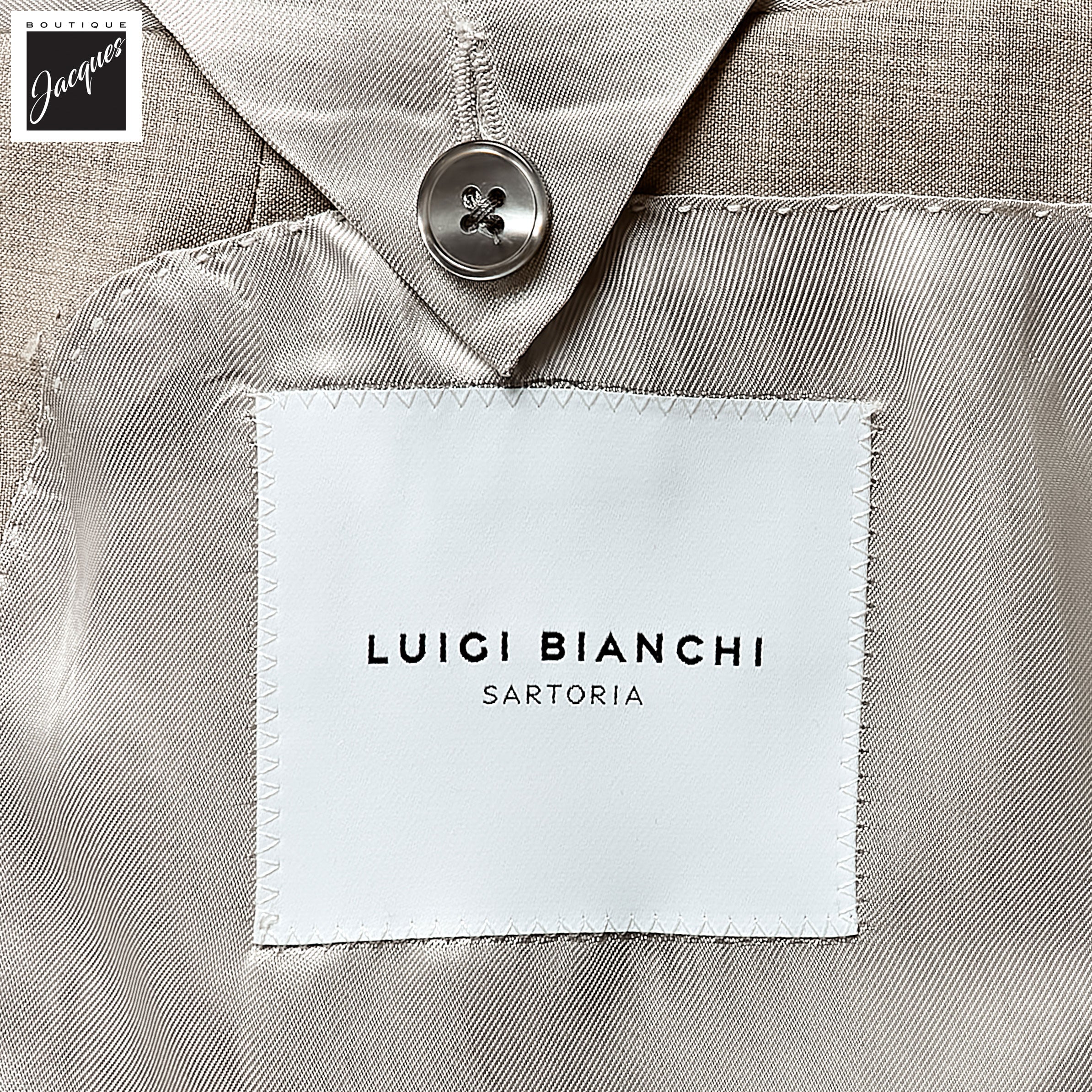Beige Vitale Barberis Wool Cashmere Dream Contemporary Fit Suit - Luigi Bianchi - Image 4
