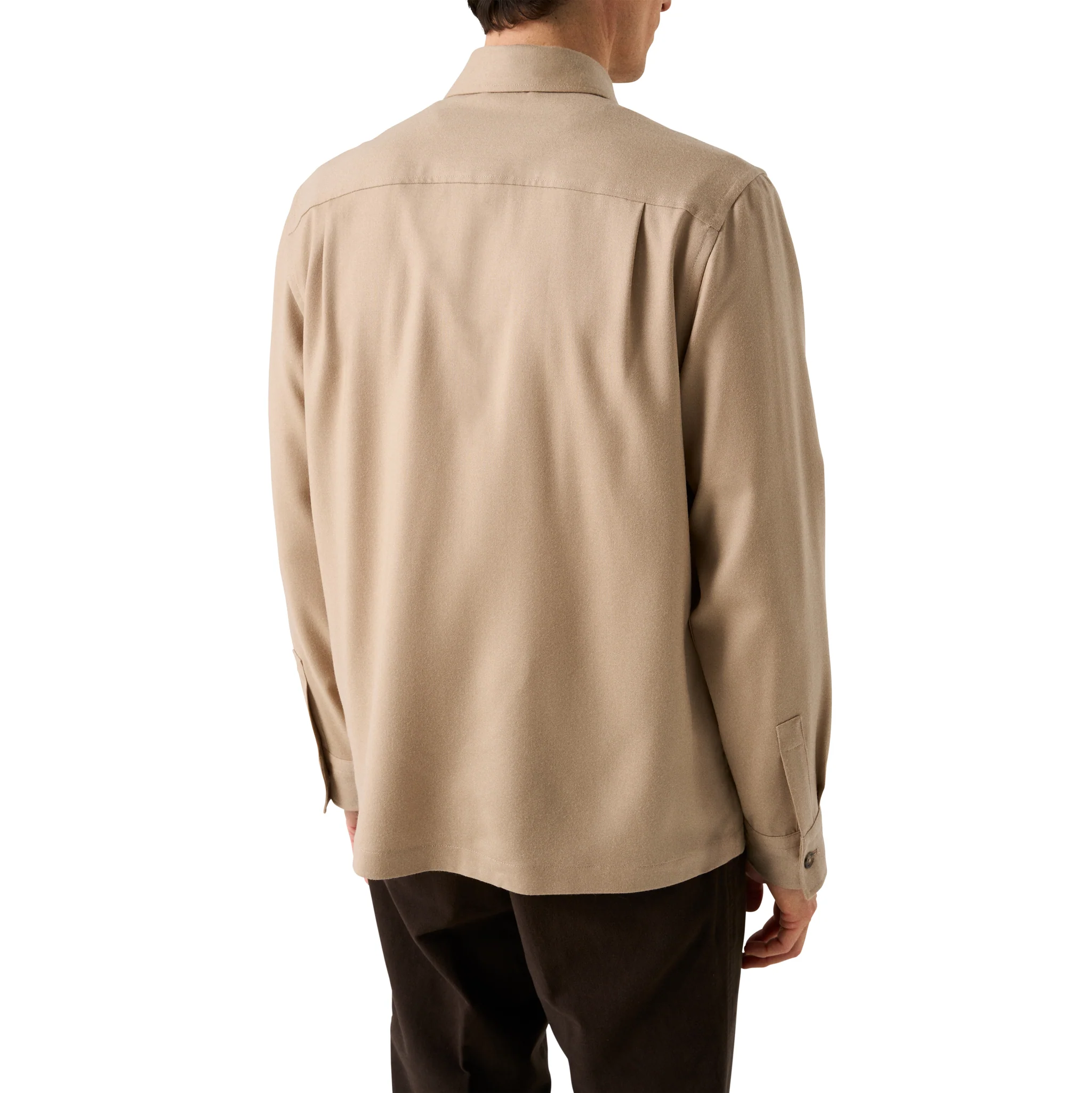 Beige Wool Four-Pocket Overshirt - ETON - Image 3