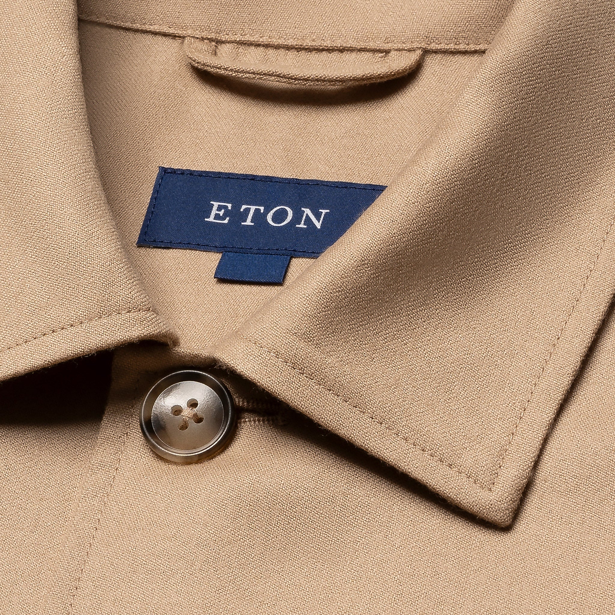Beige Wool Four-Pocket Overshirt - ETON - Image 8