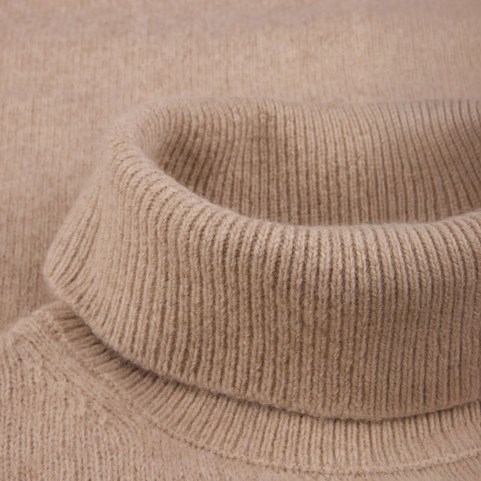 Beige Yak/Merino Wool Turtle Neck - Stenströms - Image 3
