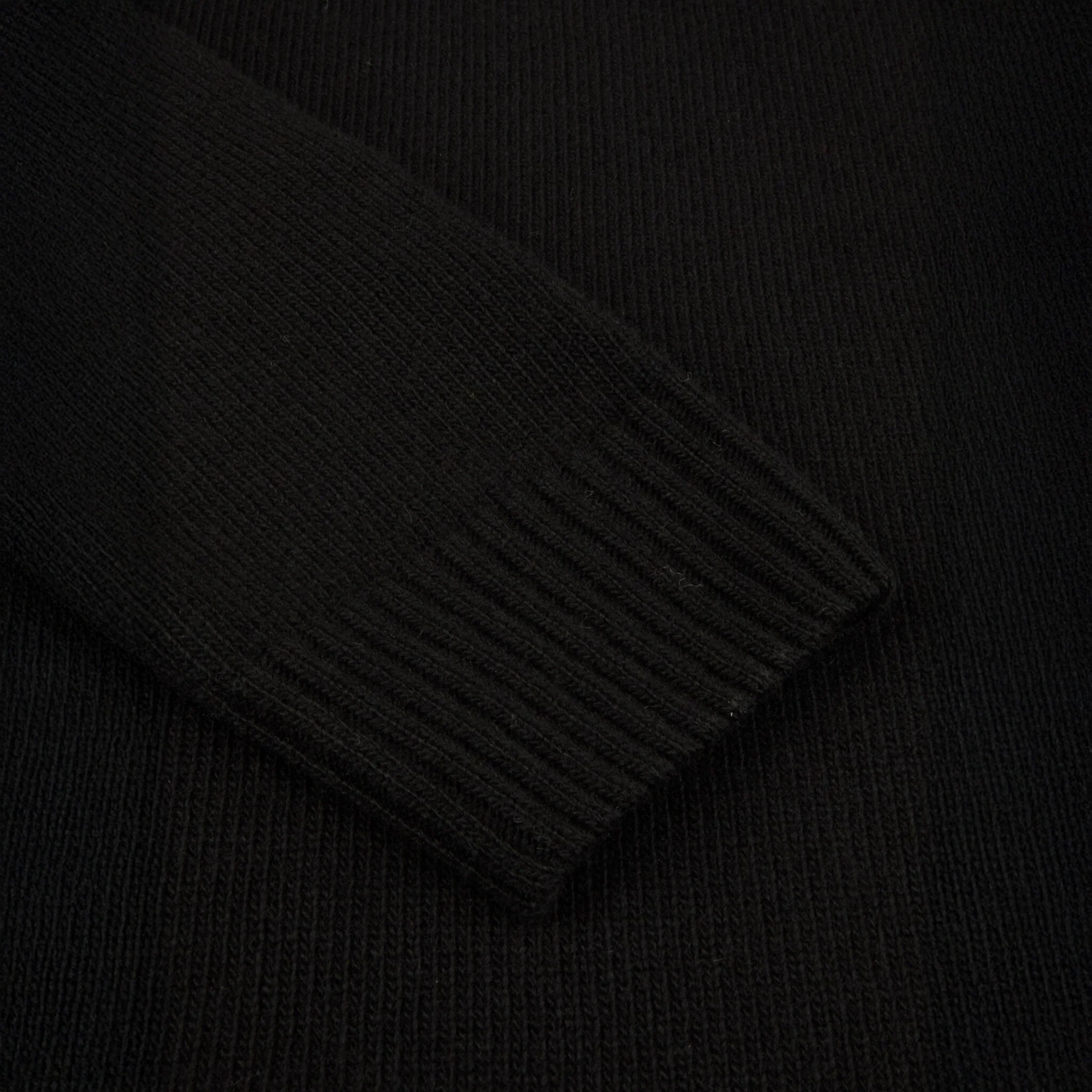 Black Chunky Merino Wool Roll-Neck Sweater - Stenströms - Image 4