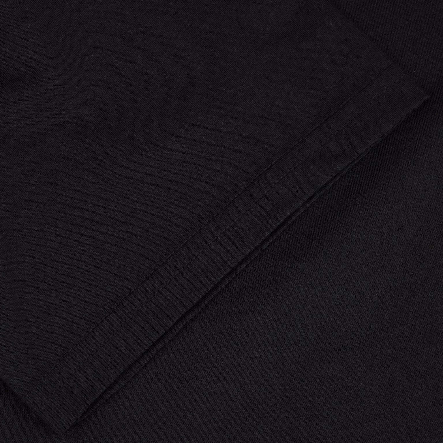 Black Cotton Crew Neck T-Shirt - Stenströms - Image 5