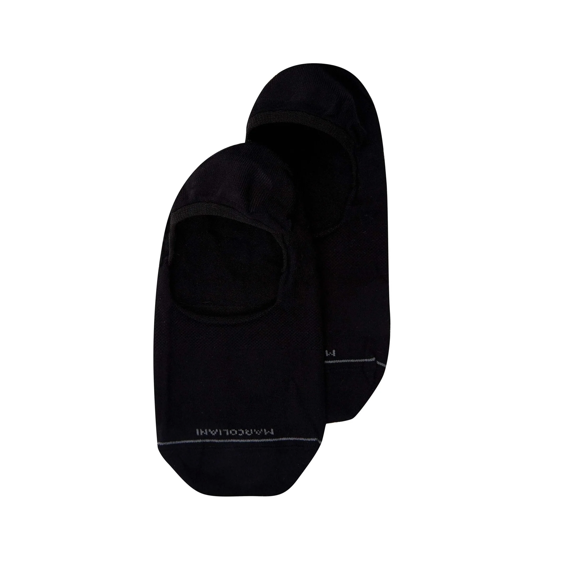 Black Invisible Touch Micro-Cushion No-Show Socks - Marcoliani - Image 4
