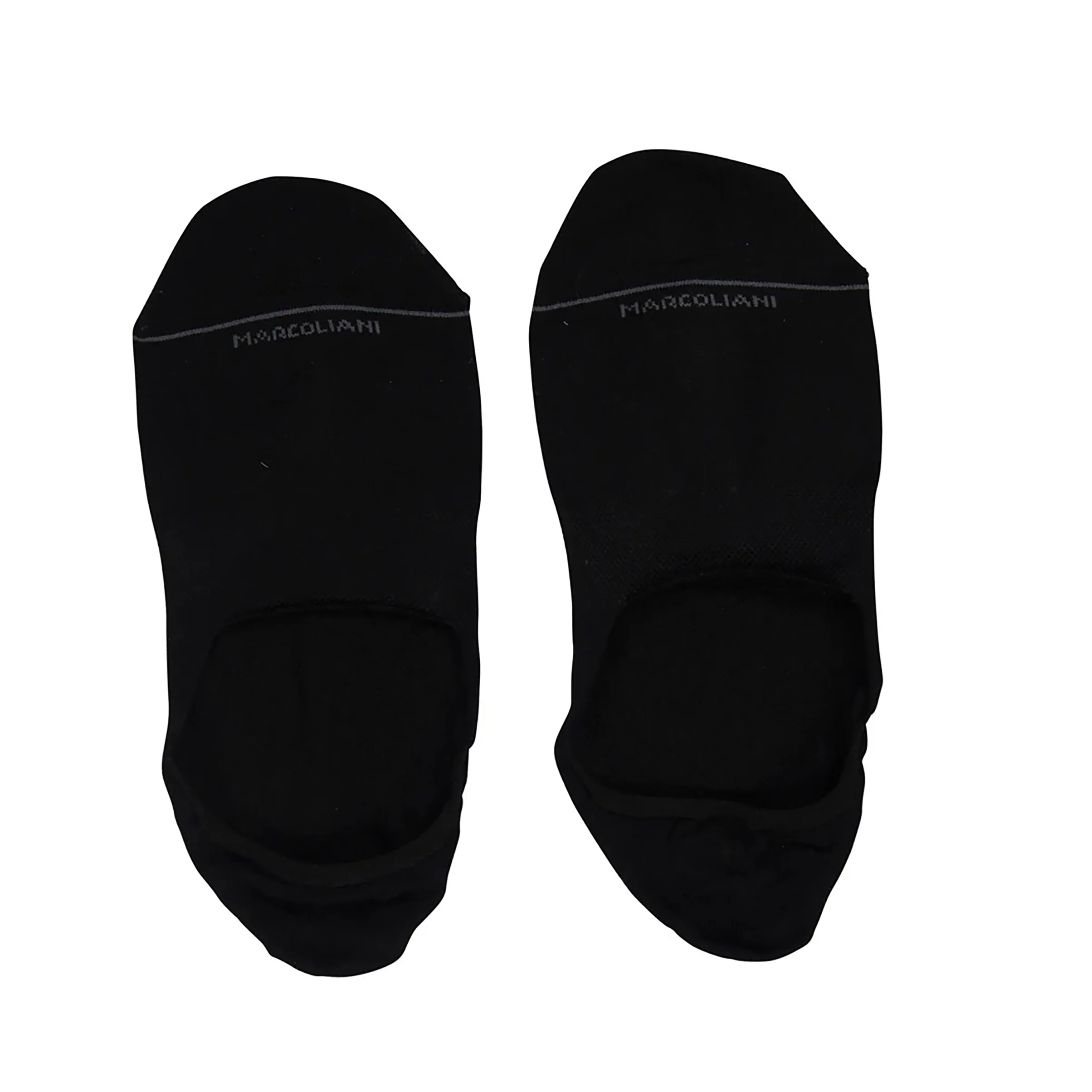 Black Invisible Touch Micro-Cushion No-Show Socks - Marcoliani - Image 5