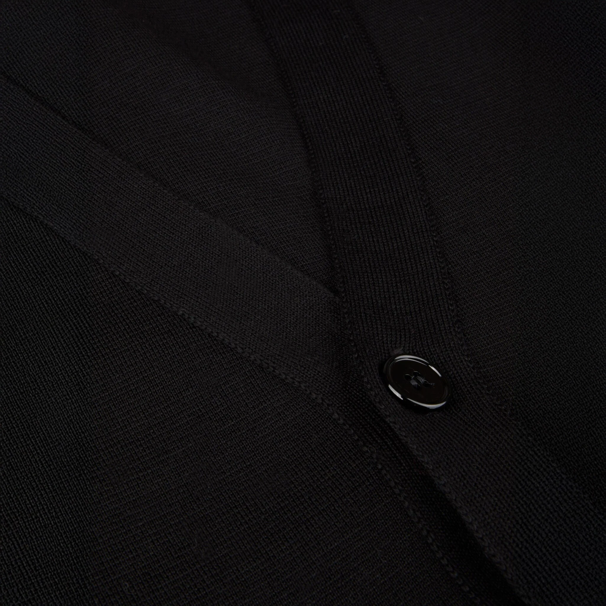 Black Merino Wool Cardigan - Stenstroms - Image 3