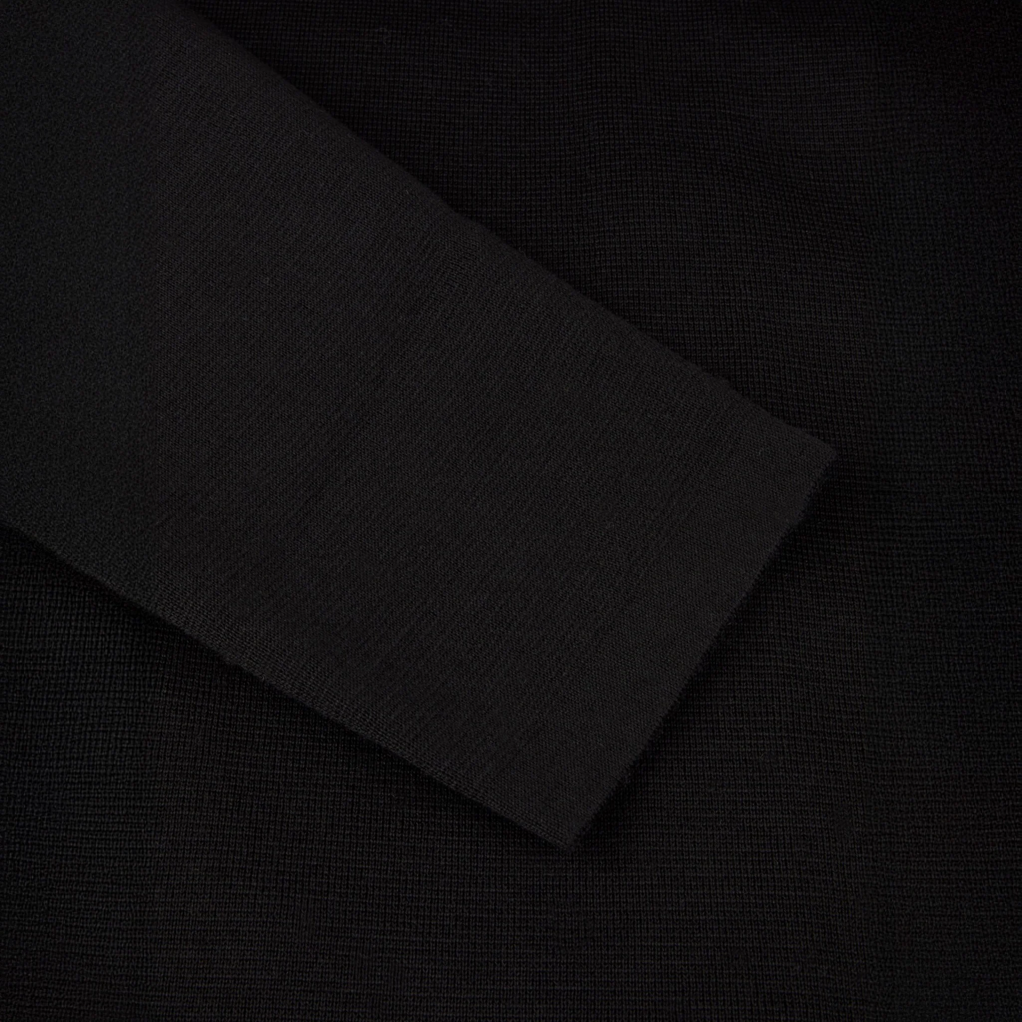 Black Merino Wool Cardigan - Stenstroms - Image 4