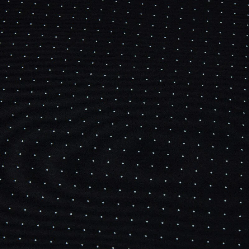 Black Micro Dot Pattern Silk Hankie - Stenstroms - Image 3