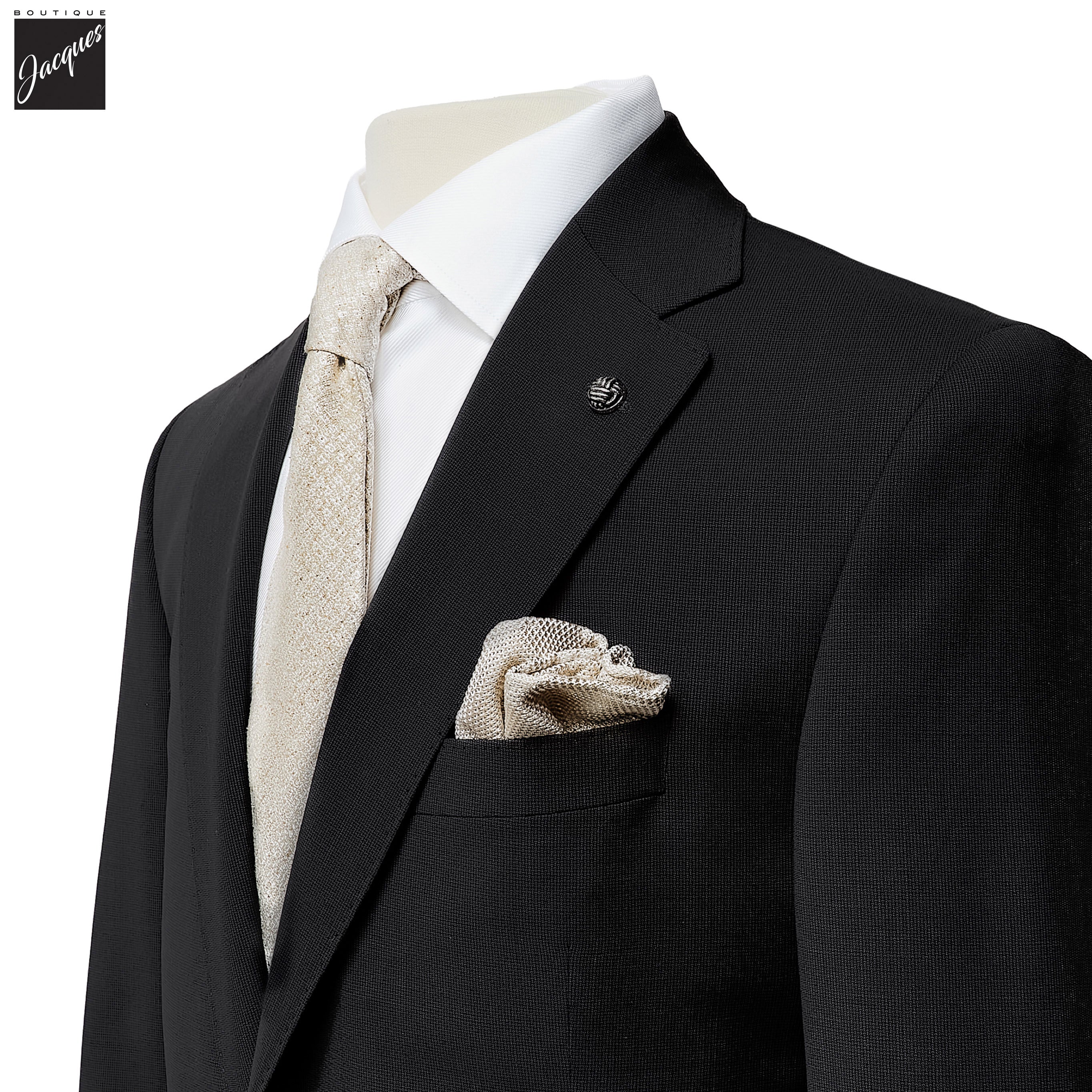 Black Neat Esprit Modern Fit Super 100s Wool Suit - Jack Victor - Image 2