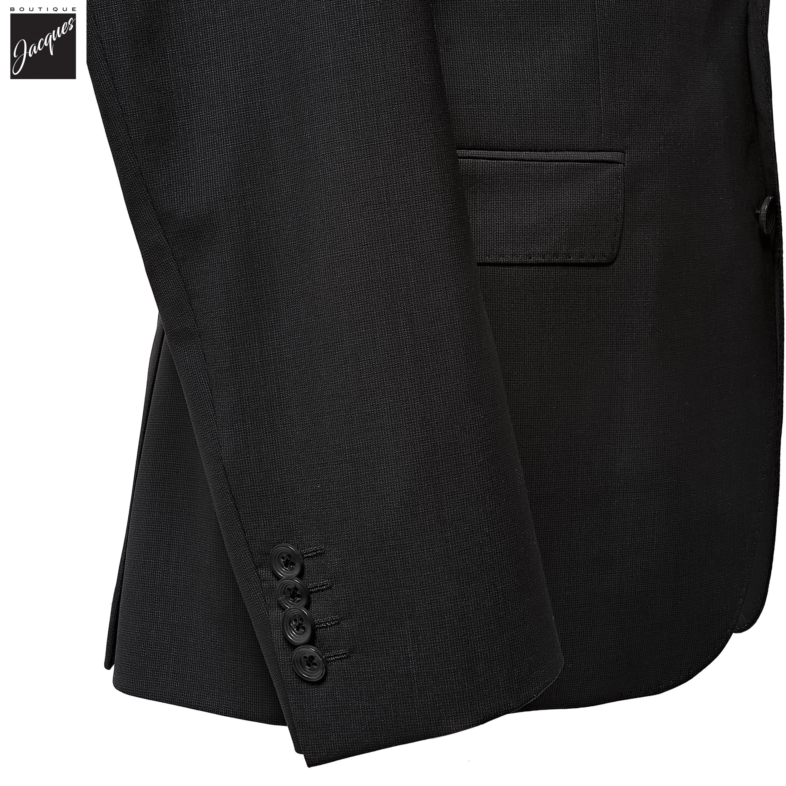 Black Neat Esprit Modern Fit Super 100s Wool Suit - Jack Victor - Image 3
