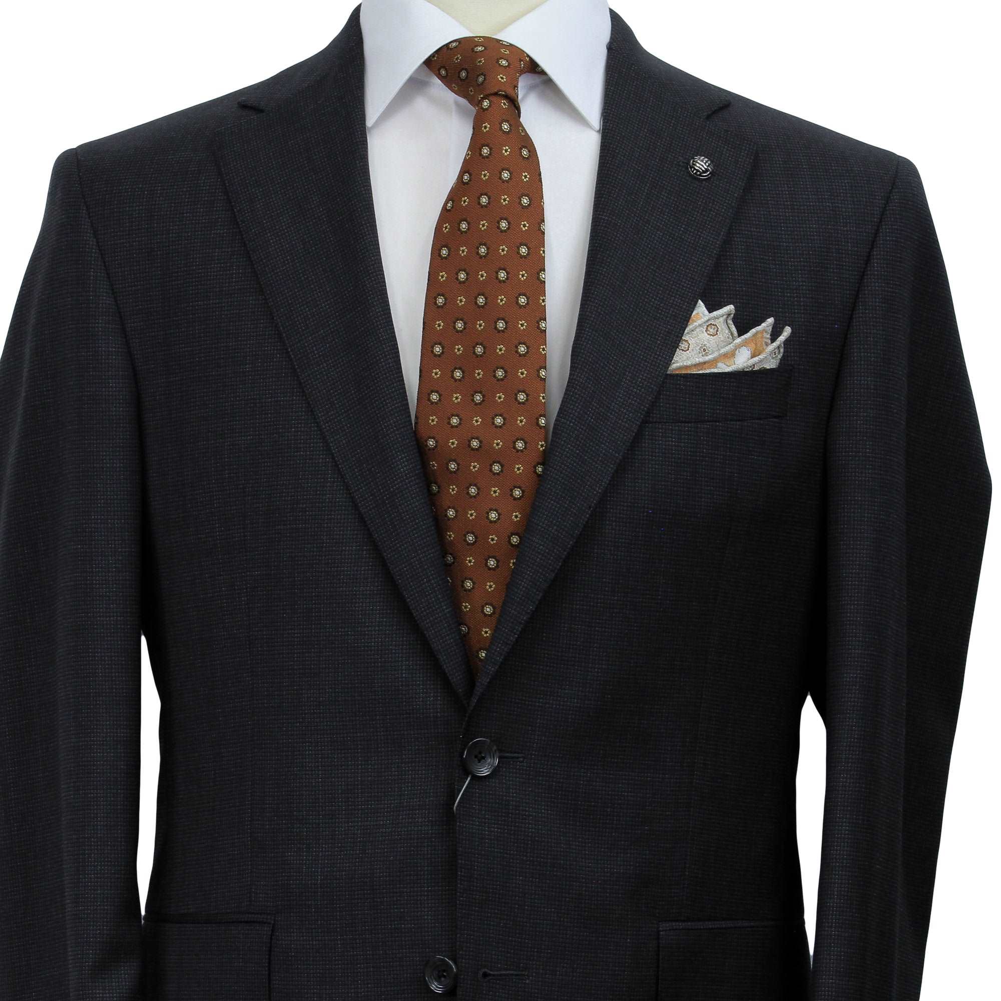 Black Neat Esprit Modern Fit Super 100s Wool Suit - Jack Victor - Image 5