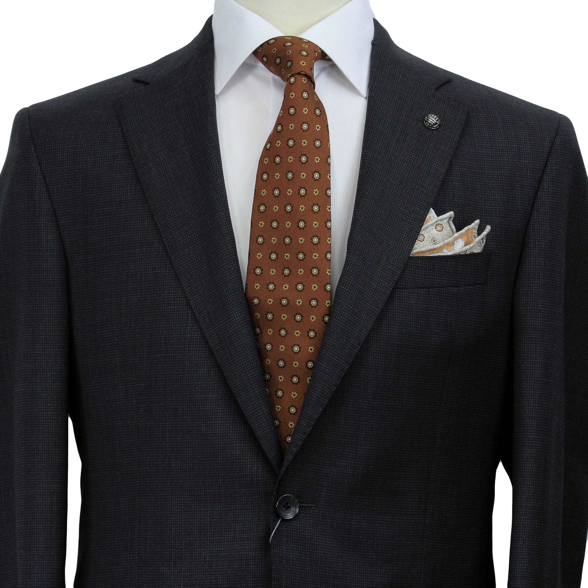 Black Neat Esprit Modern Fit Super 100s Wool Suit - Jack Victor - Image 6