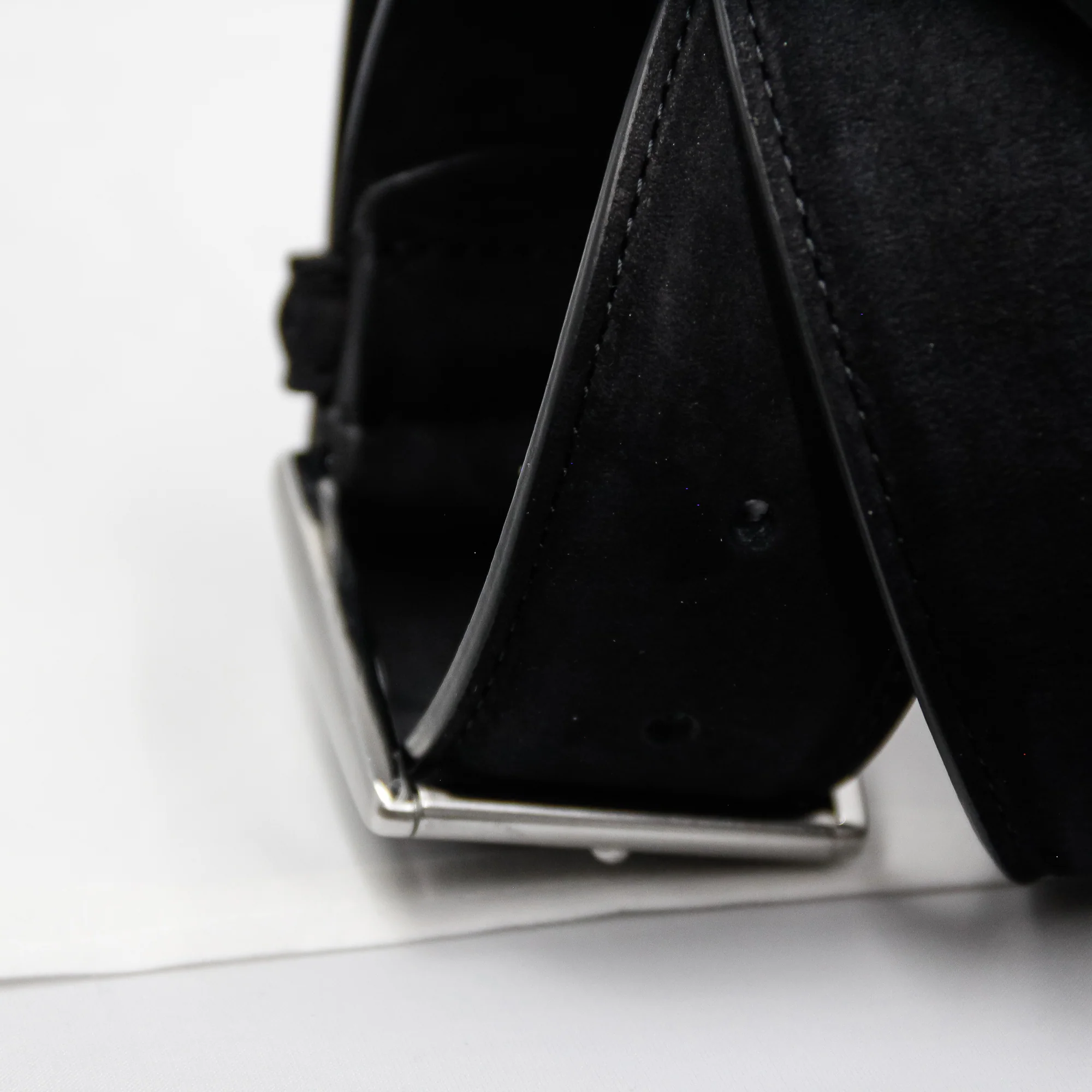 Black Nubuck Soft Suede Leather Belt - Anderson's - Image 3