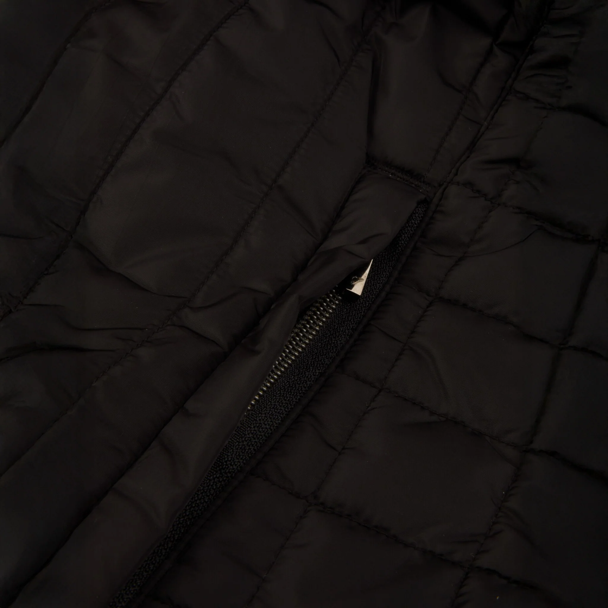 Black Quilted Wool Full Zip Vest - Stenströms - Image 4