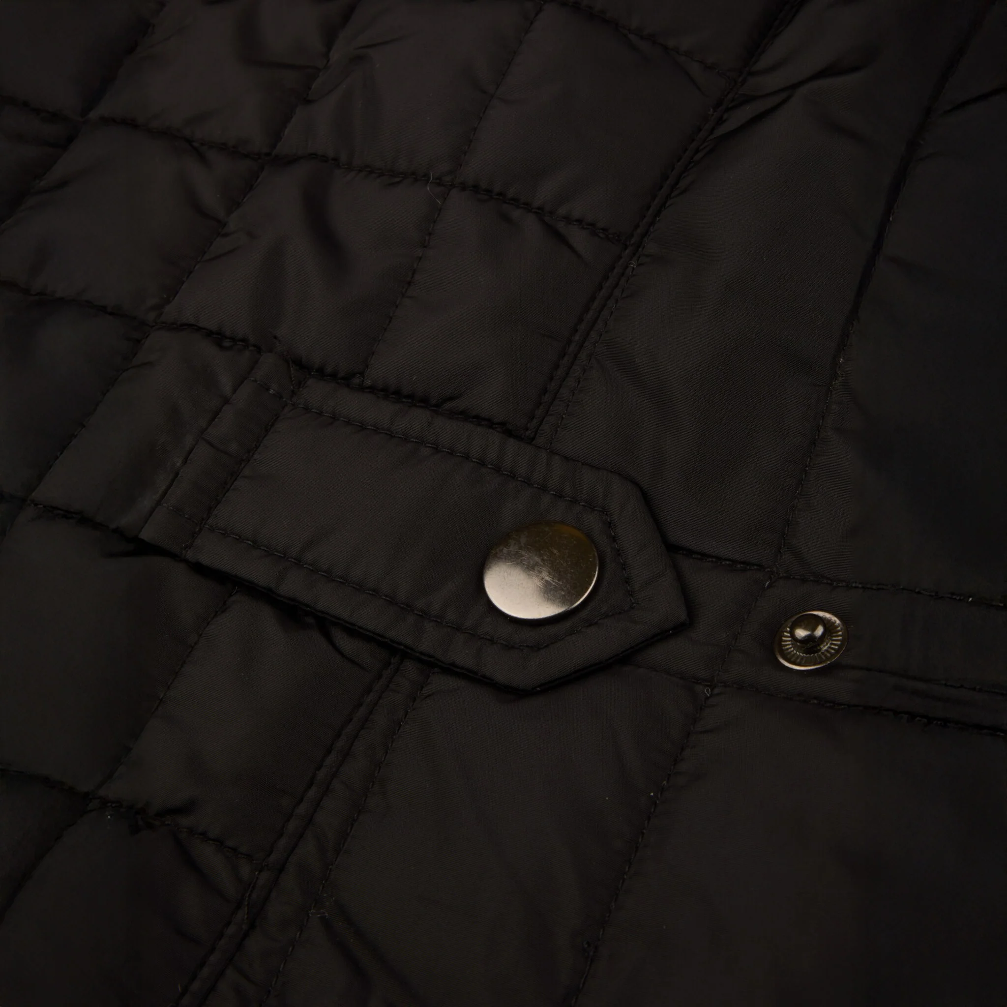 Black Quilted Wool Full Zip Vest - Stenströms - Image 5