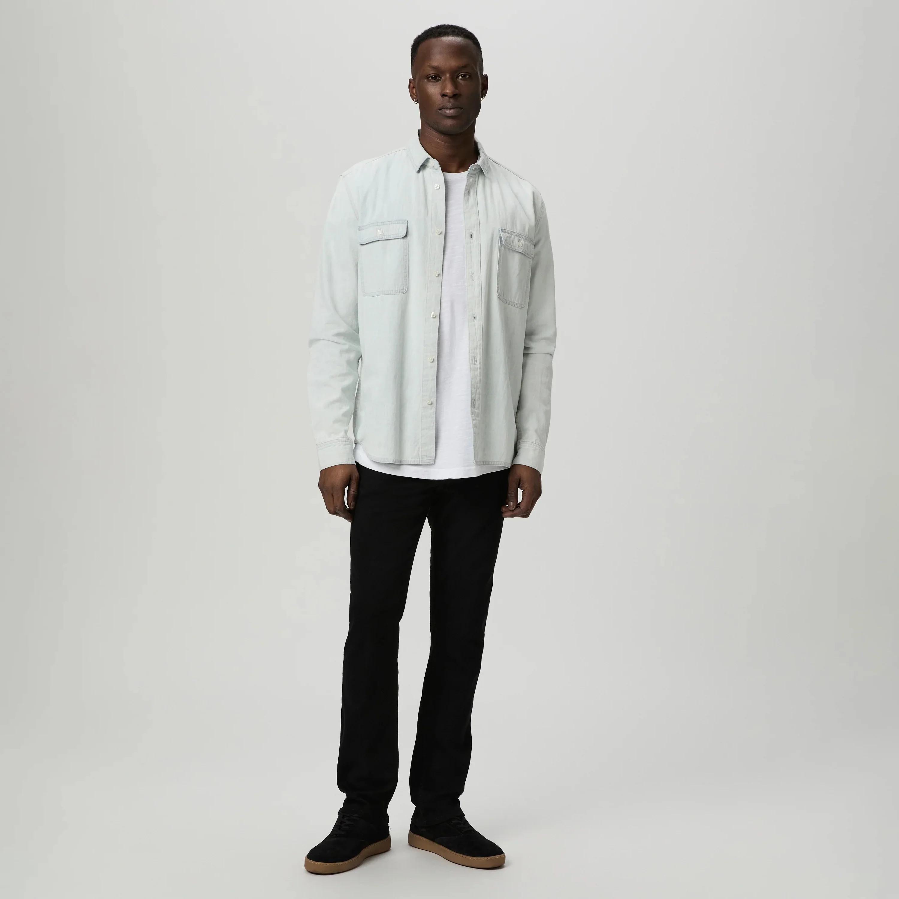 Black Shadow Federal Straight Fit Transcend Jeans - PAIGE