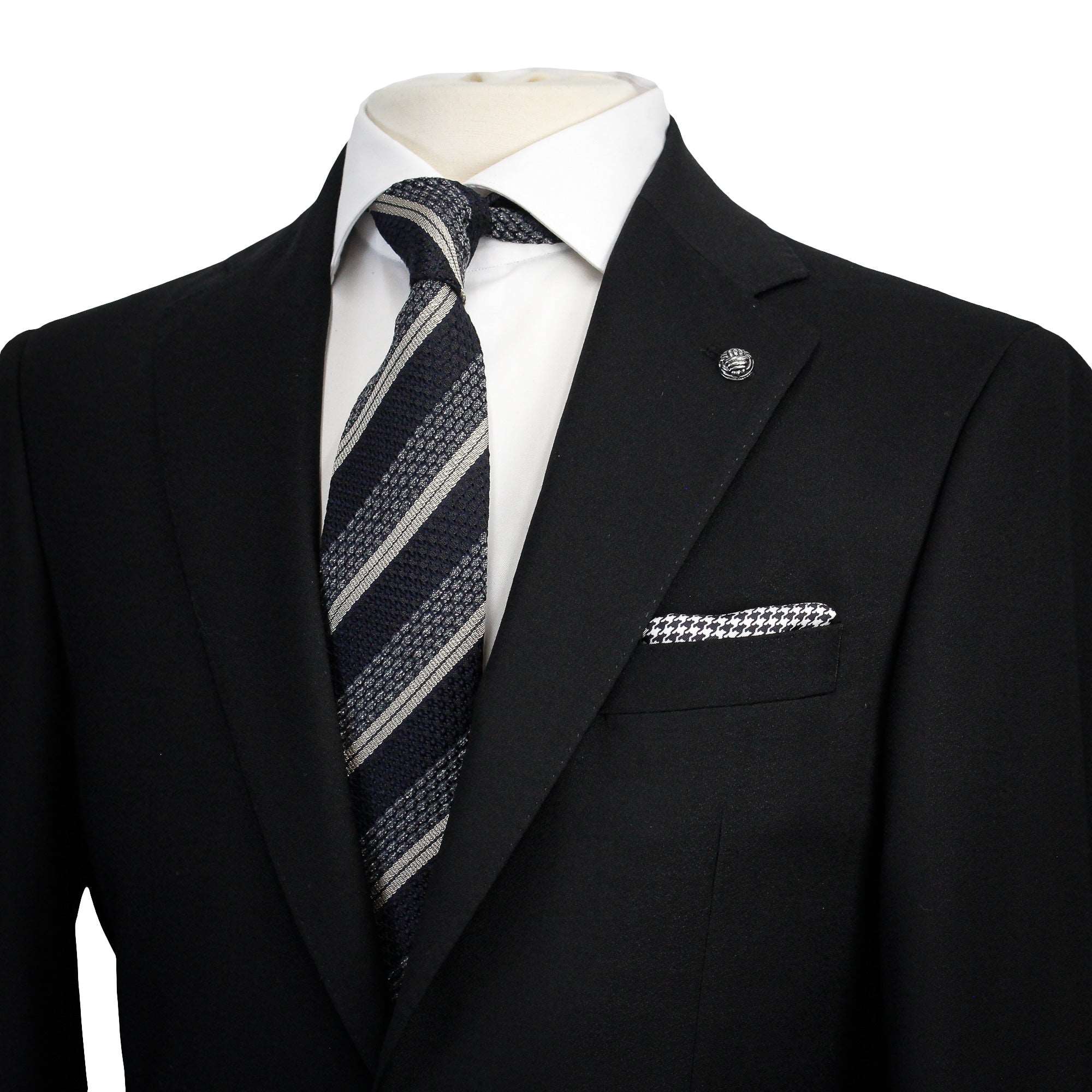 Black Crepe Finish Esprit Modern Fit Suit - Jack Victor - Image 2